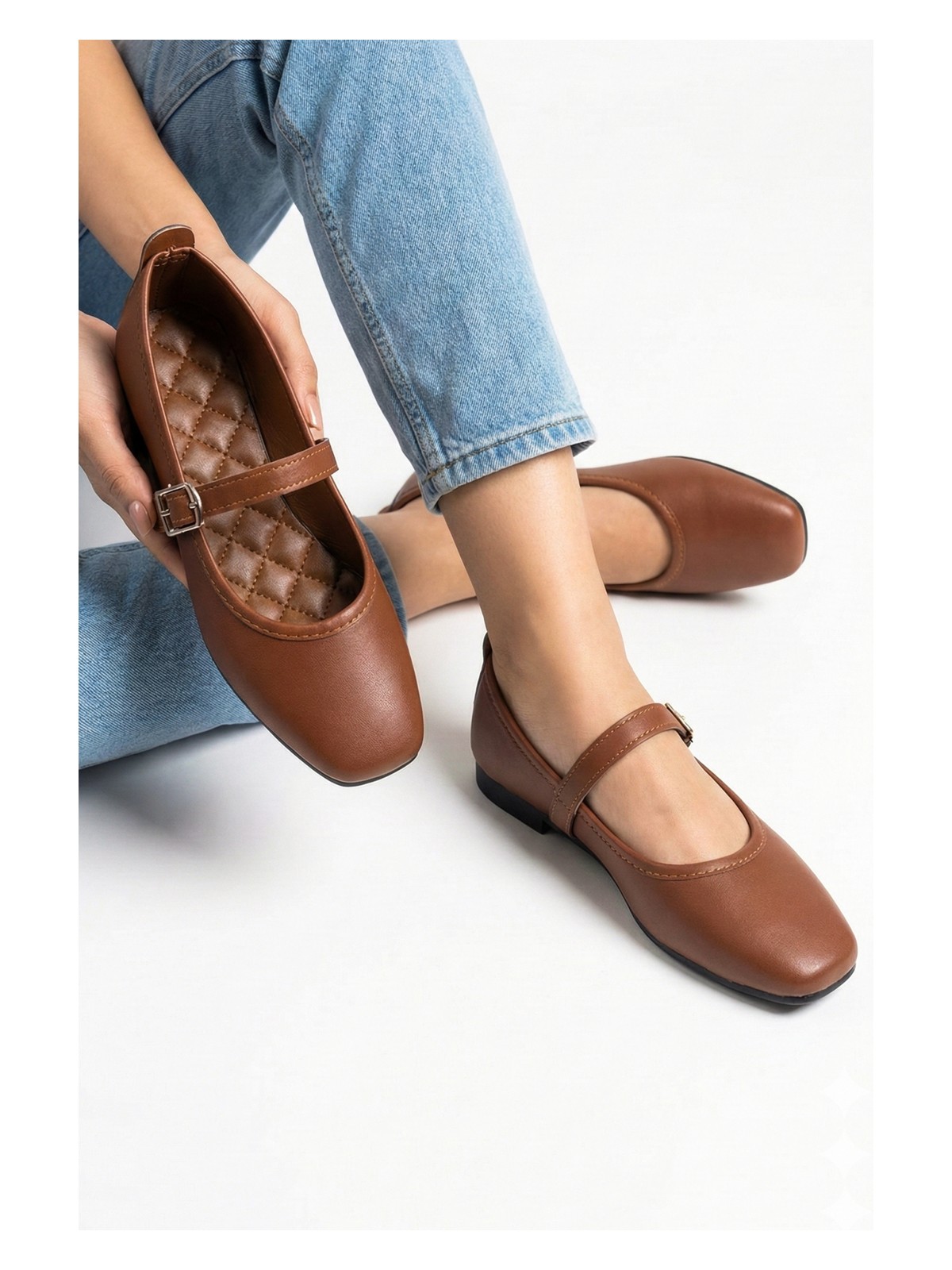 Stwenn Kadın Babet Hafif Rahat Taban Ortopedik Süet Anne Ayakkabısı Ev Babeti - Görsel 8