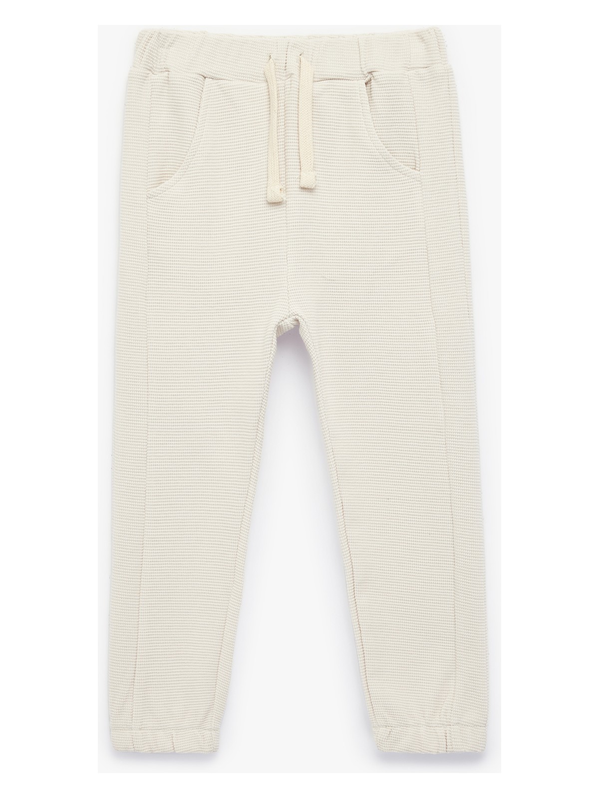 Koton Waffle Kumaş Pamuklu Beli Bağlamalı Lastikli Paça Jogger Eşofman Altı