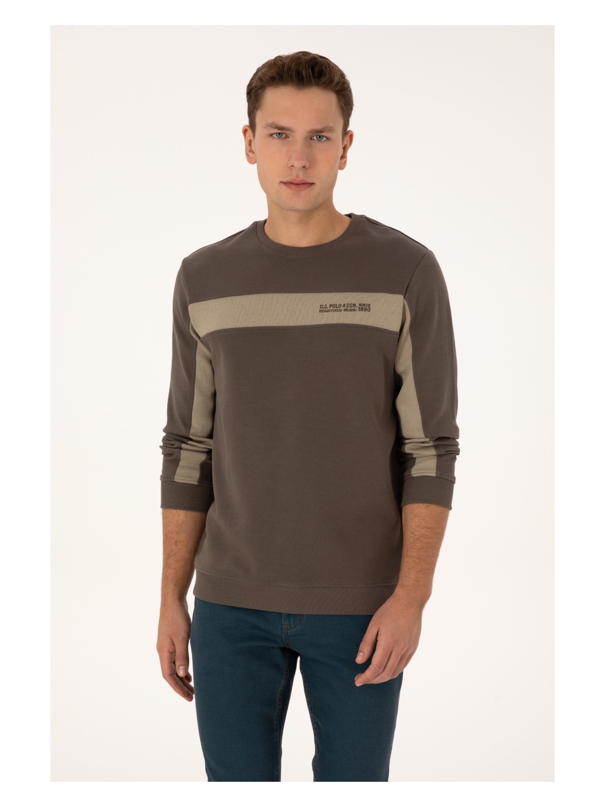 U.S. Polo Assn. U.s. Polo Assn. Erkek Plum Sweatshirt 50316354-VR177 - Görsel 4