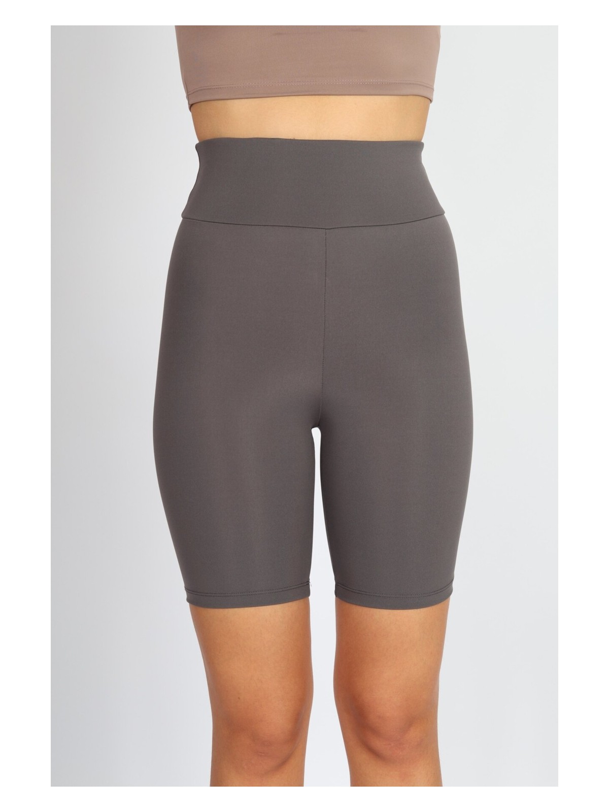 Soft & Basic Softandbasic Kadın Bıker Toparlayıcı Premium Kumaş Spor Günlük Rahat Tayt - Görsel 4