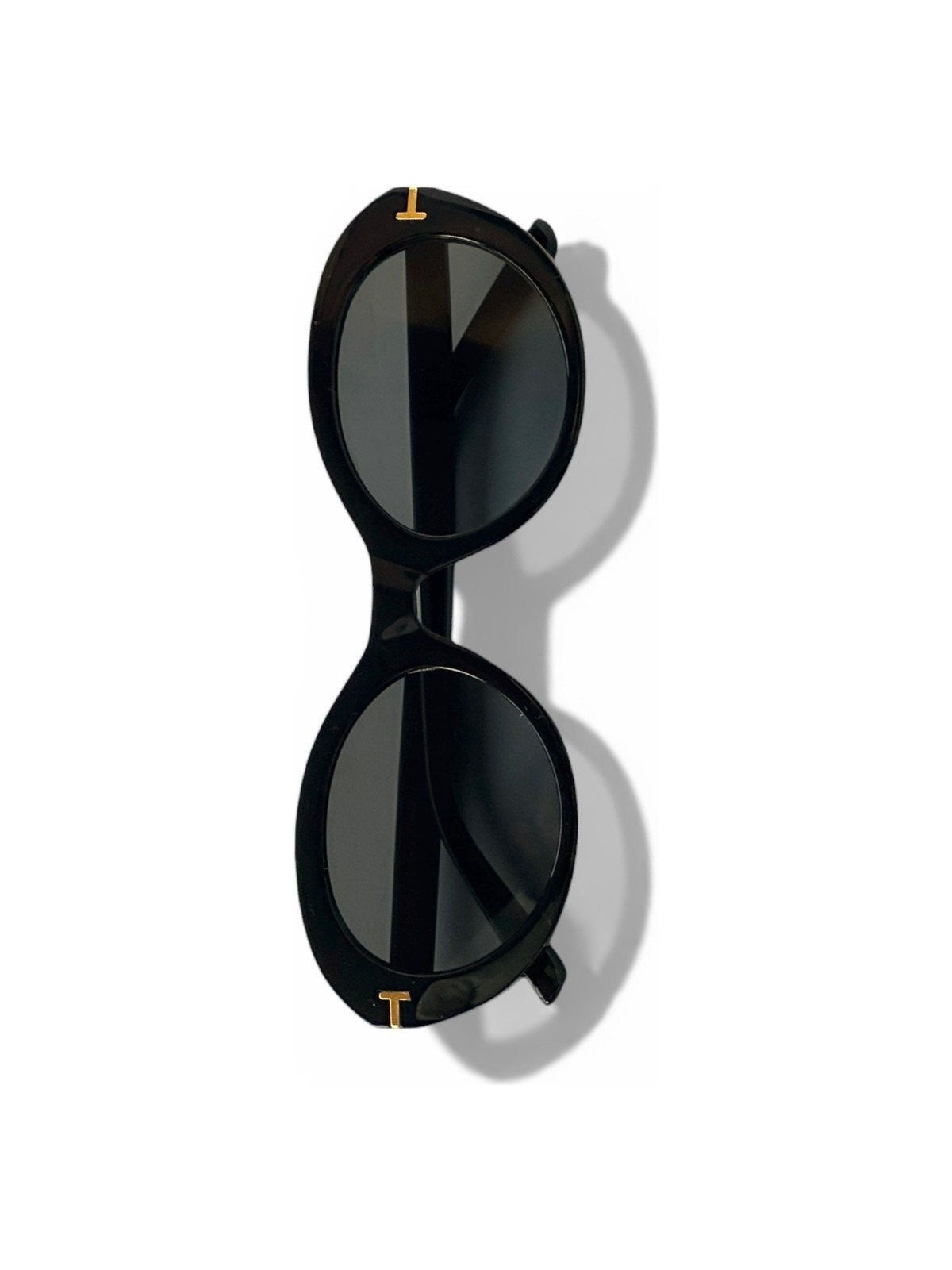 Ren Eyewear Siena Kadın Siyah çerçeve siyah cam popüler Oval Güneş Gözlüğü – Aksesuar Detaylı Uv400 - Görsel 3