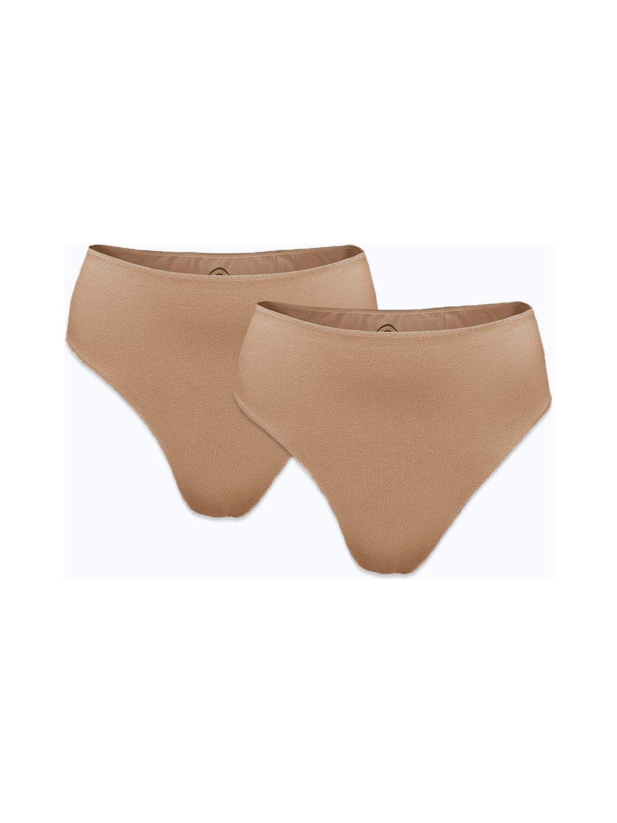 Malabadi Kadın Cappuccino 2 Li Paket Modal Yüksek Bel String Görünmez Tanga 178