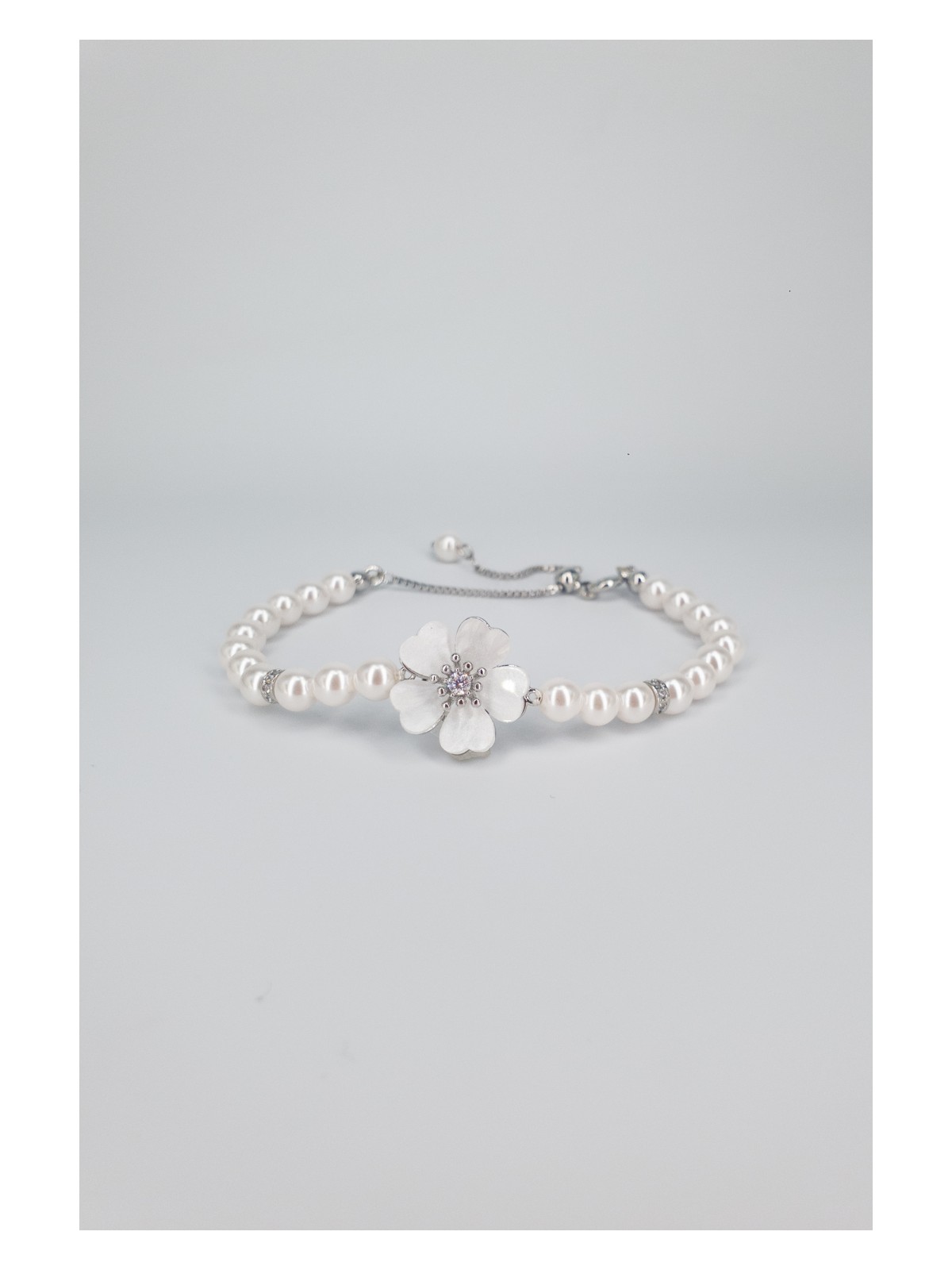 Stella Fortis Inci Detaylı Çiçek Figürlü Bileklik – Barok Inciler | Altın & Gümüş - Görsel 4