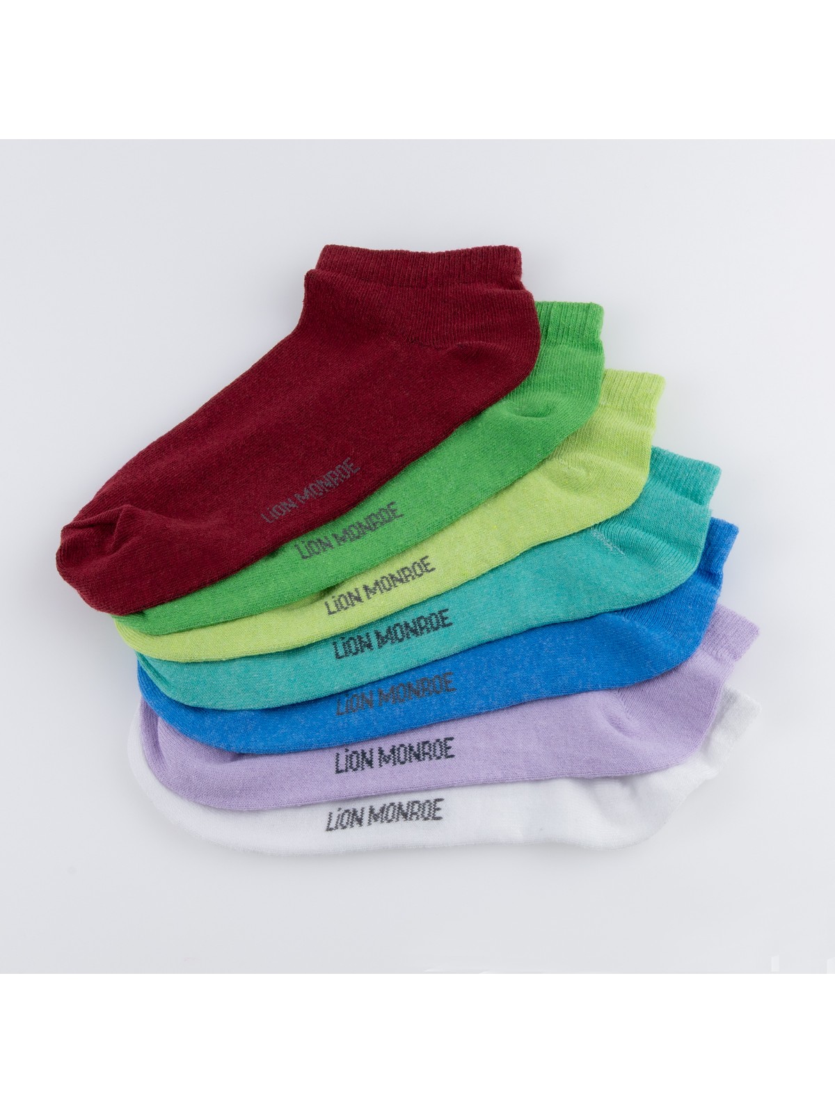 Lion Monroe Kız Çocuk 7'li Pamuklu Renkli Patik Çorap X1885A6NS - Görsel 4