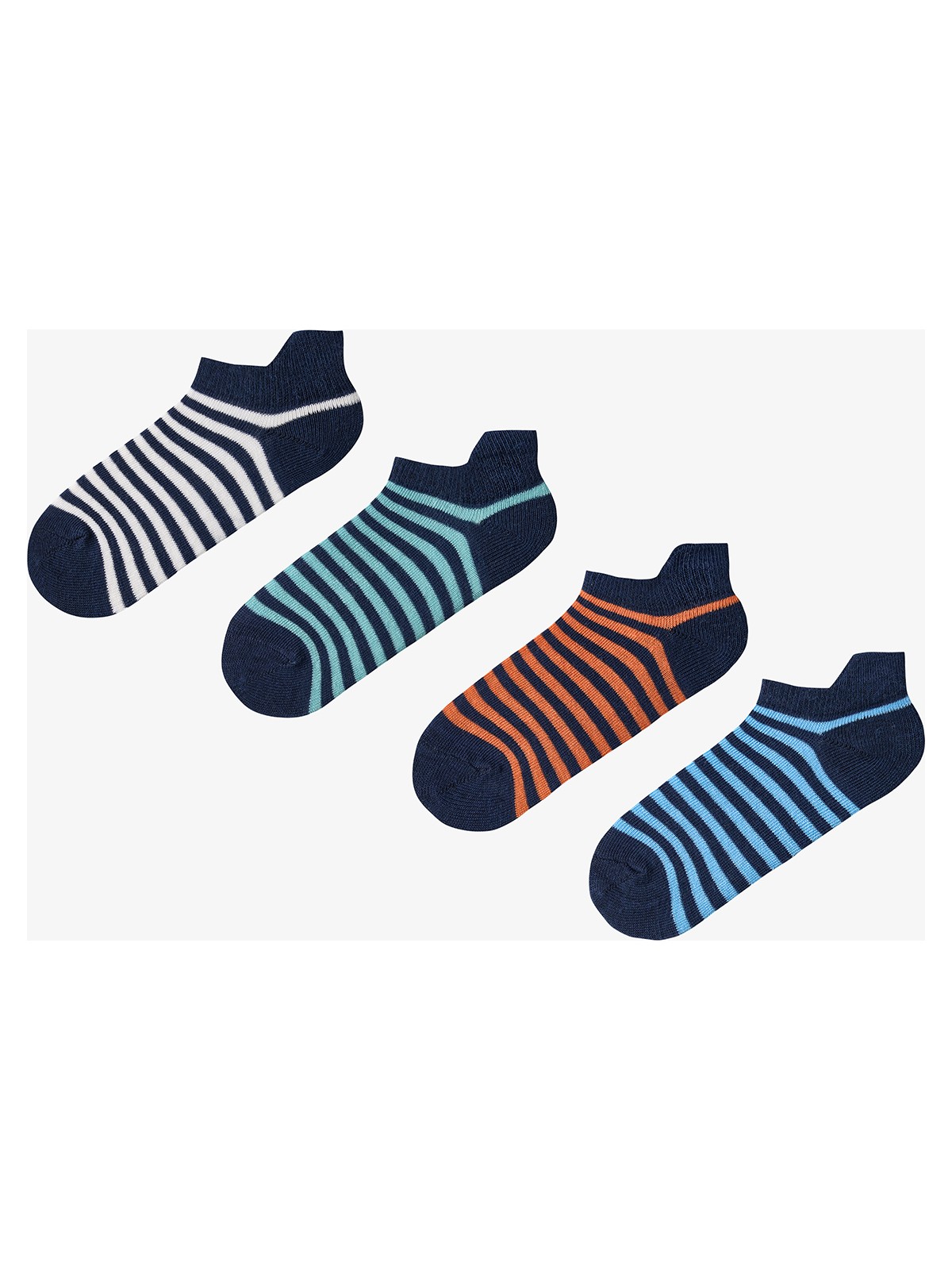Penti Mavi Erkek Çocuk Royal Stripes 4'lü Tab Patik Çorap