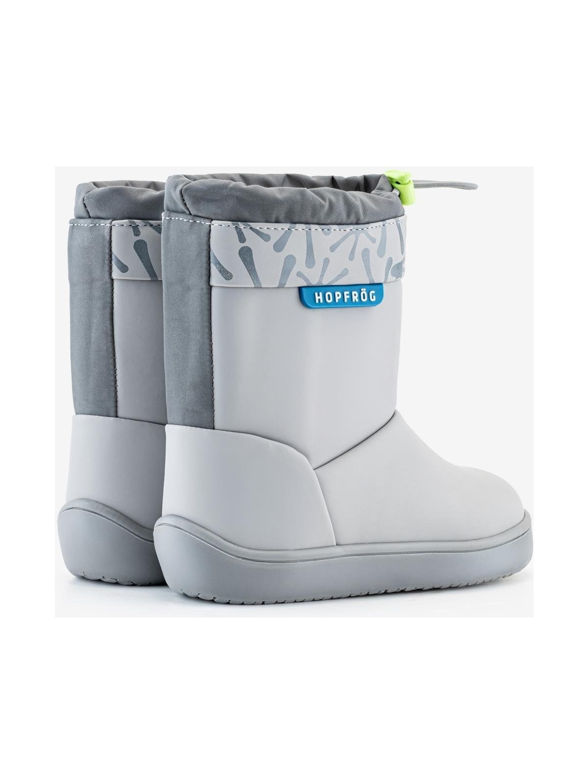 Hopfrög Rain Boots Süper Mat Havalı Gri Suya ve Soğuğa Dayanıklı Barefoot Çocuk Botu