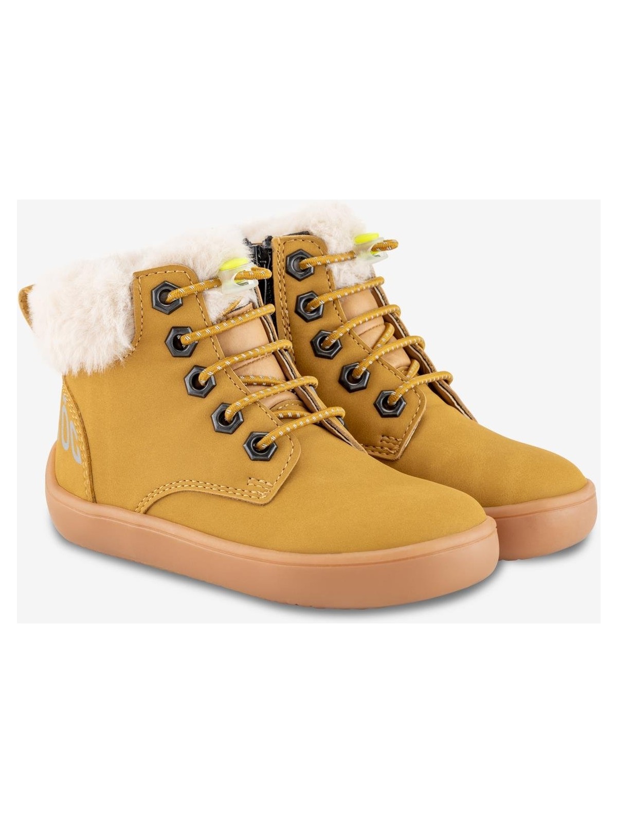 Hopfrög Furry Boots Sarı Nubuk Barefoot Çocuk Botu