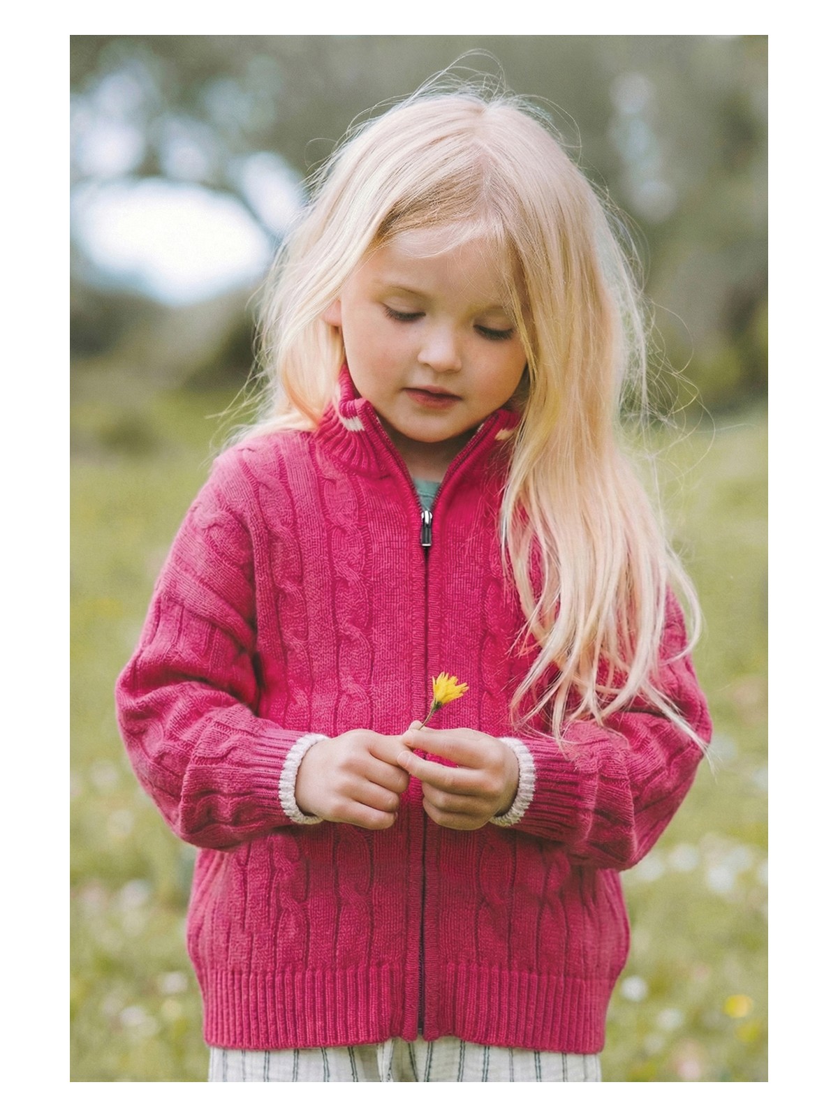 Cigit Saç Örgü Triko Hırka 2-11 Yaş Siyah - Görsel 4