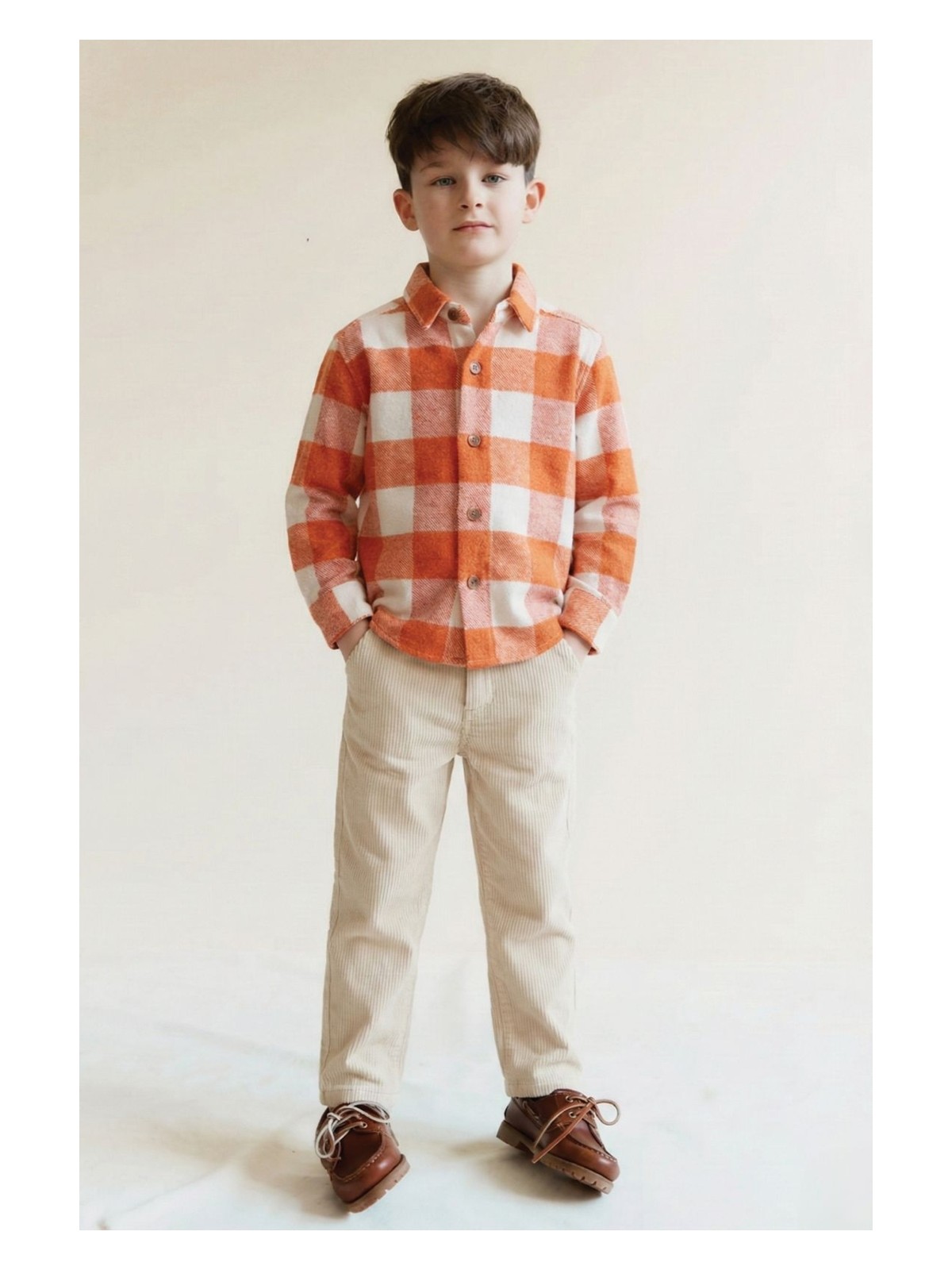 Cigit Oduncu Gömleği 1-9 Yaş Lacivert Ekose - Görsel 5