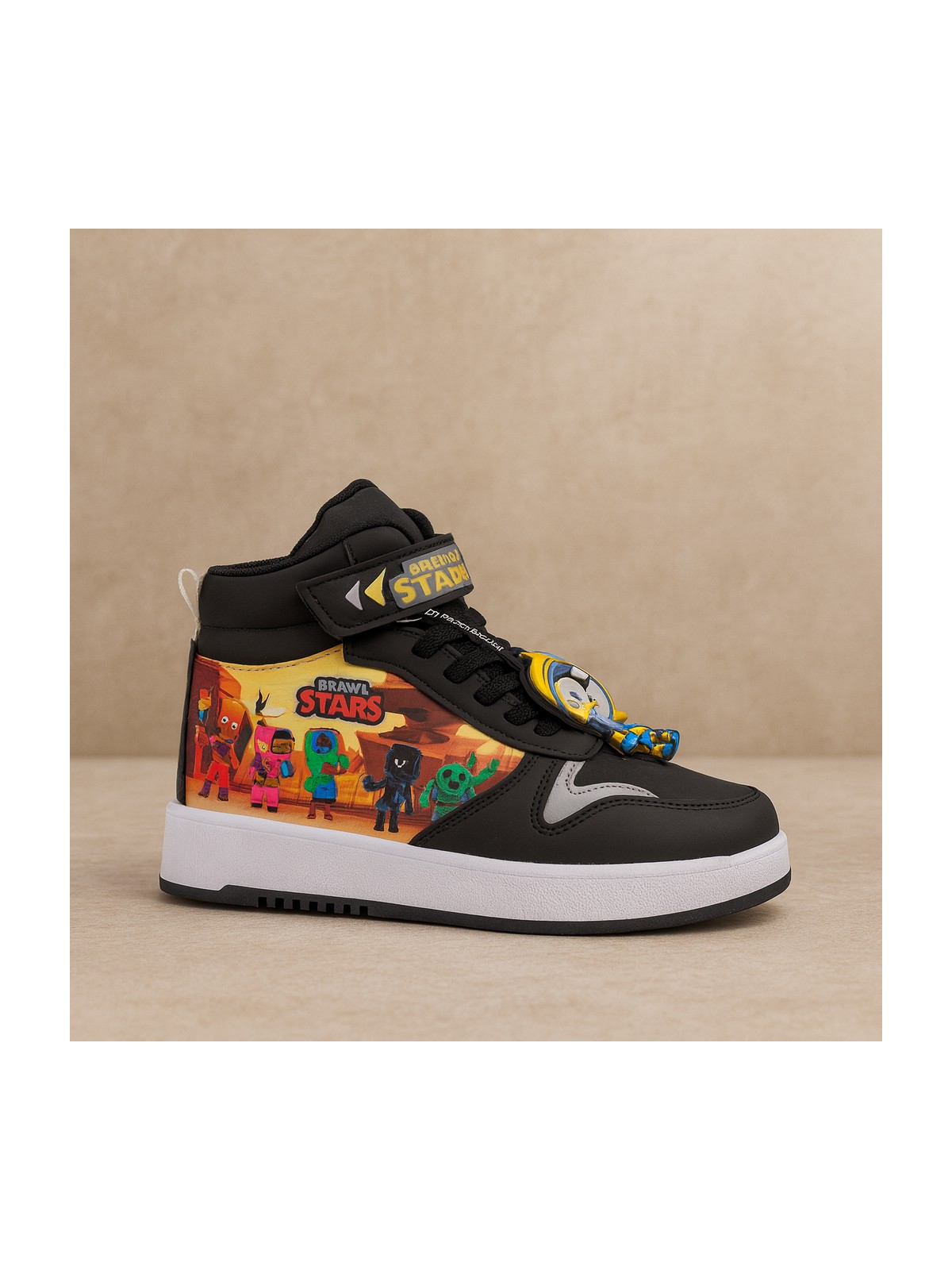 Prokids Erkek Çocuk Siyah Ortopedik Taban Tam Kalıp Suya Dayanıklı Stars Karakterli Sneaker Spor Ayakkabı