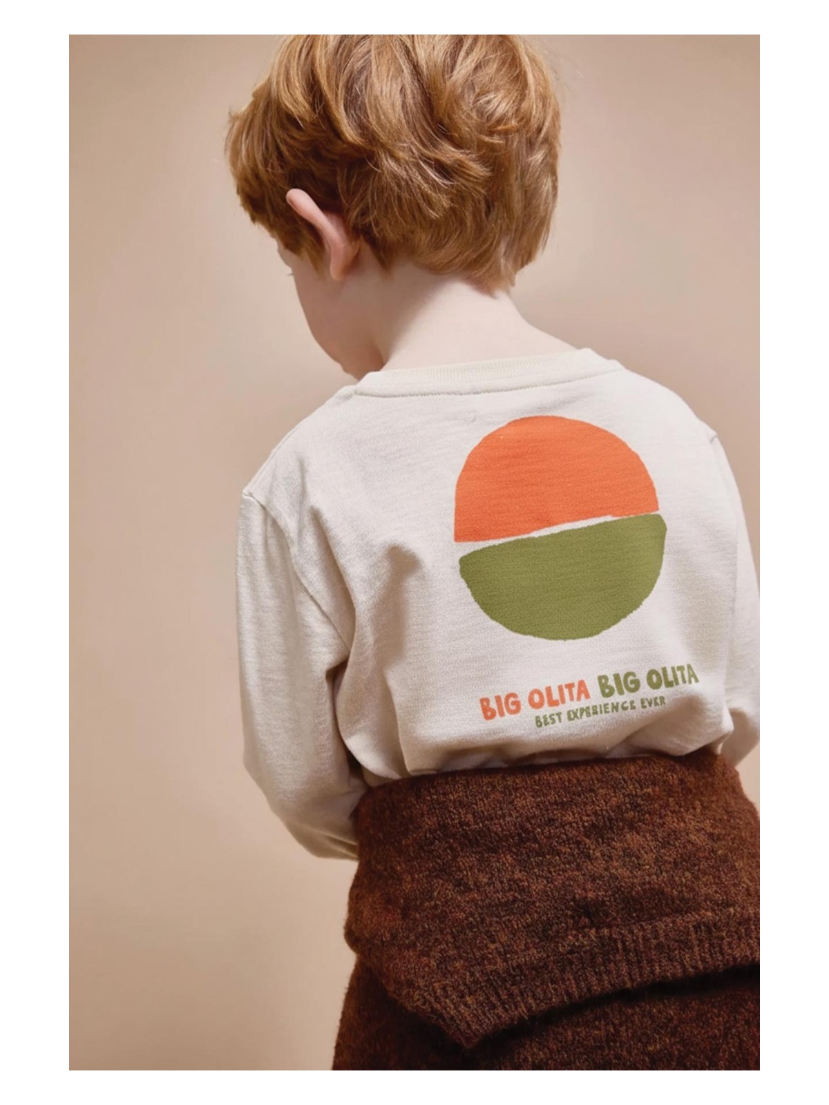 Cigit Bıg Olıta Baskılı Sweatshirt 2-10 Yaş Ekru