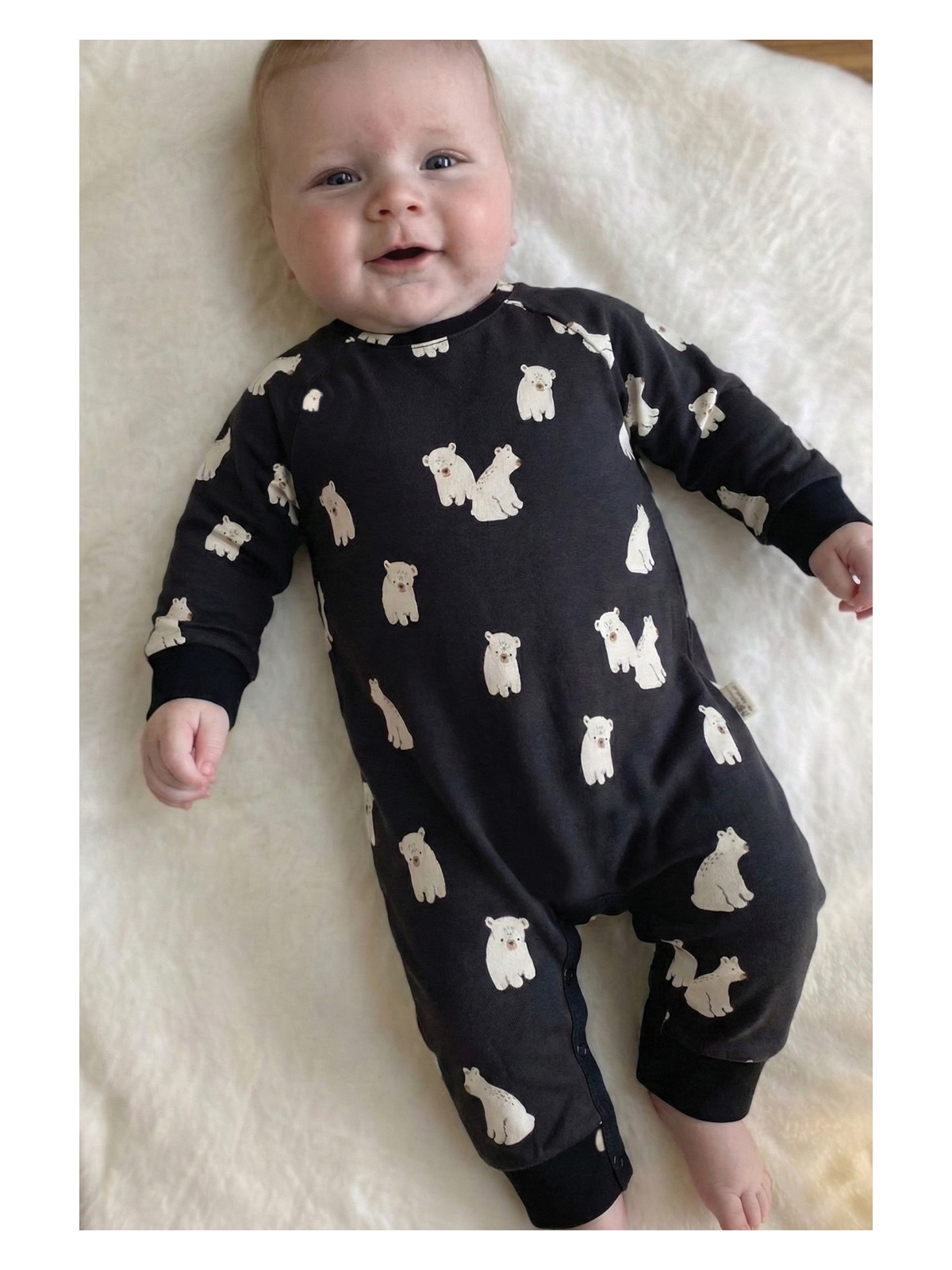 Cigit Baskılı Tulum 0-3 Yaş Antrasit