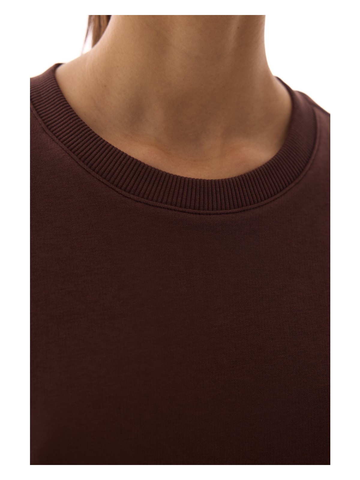Penti Kahverengi Dikiş Detaylı Bisiklet Yaka Pamuklu Sweatshirt - Görsel 5