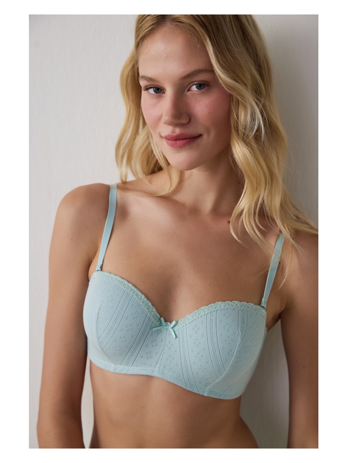 Penti Mint Yeşili Lotus Straplez Pointel Sütyen