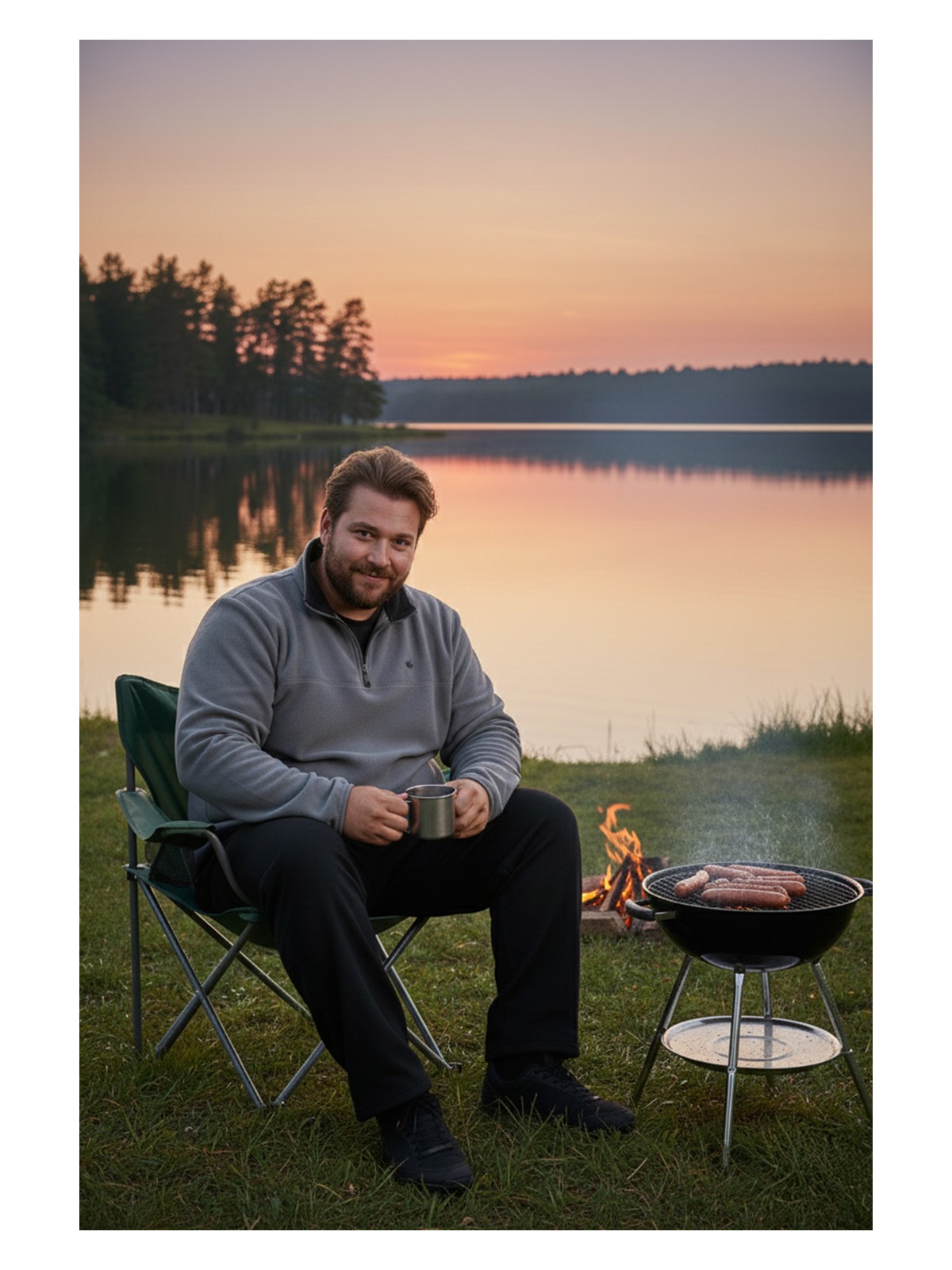 Buratti Regular Fit Anti-Pilling Büyük Beden Dik Yaka Kışlık Şardonlu Polar Erkek POLAR 5906001B