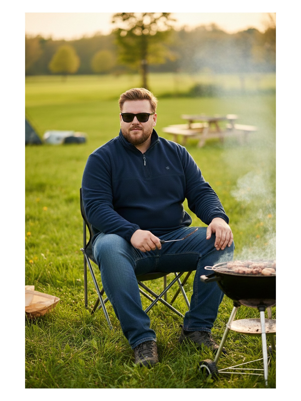 Buratti Regular Fit Anti-Pilling Büyük Beden Dik Yaka Kışlık Şardonlu Polar Erkek POLAR 5906001B - Görsel 3