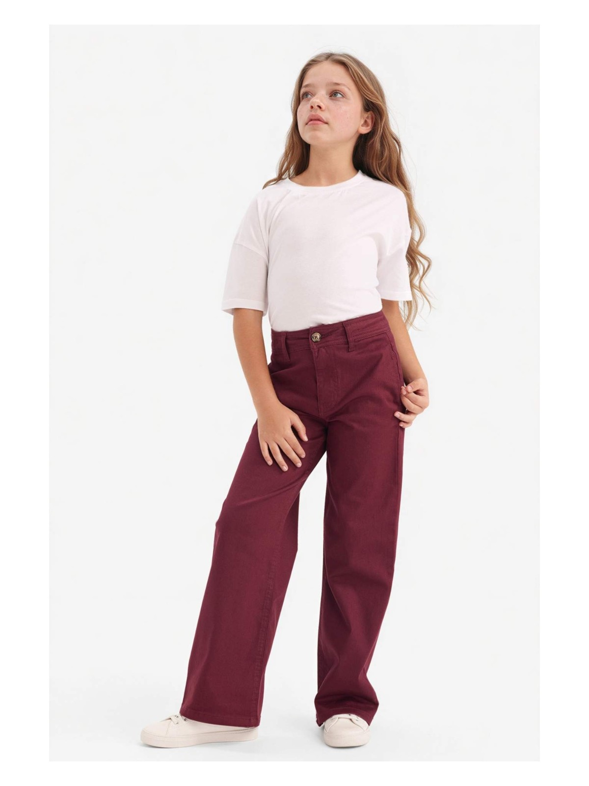 DeFacto Straight Fit Gabardin Pantolon Kız Çocuk G4227A825WN