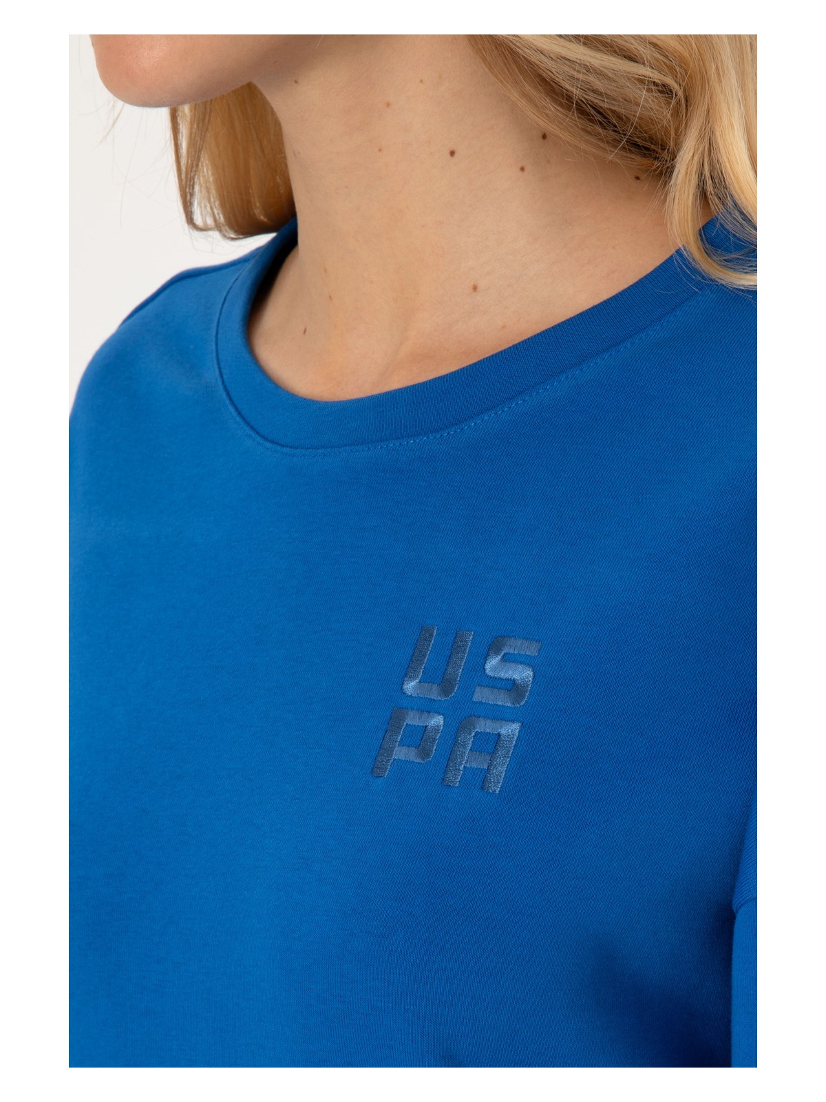 U.S. Polo Assn. Kadın Koyu Mavi Bisiklet Yaka Basic Sweatshırt 50313565-VR032 - Görsel 7