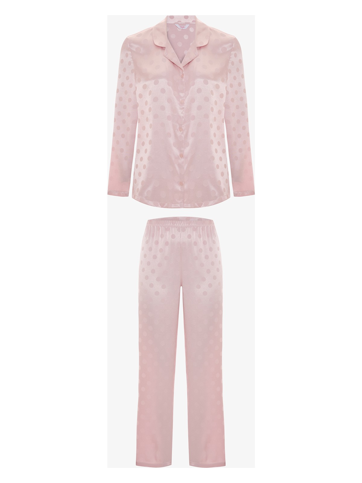 Penti Pembe Quinn Saten Gömlek Pantolon Pijama Takımı