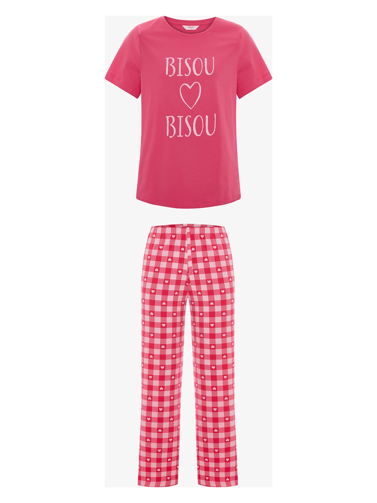 Penti Fuşya Pink Hearts Pantolon Pijama Takımı
