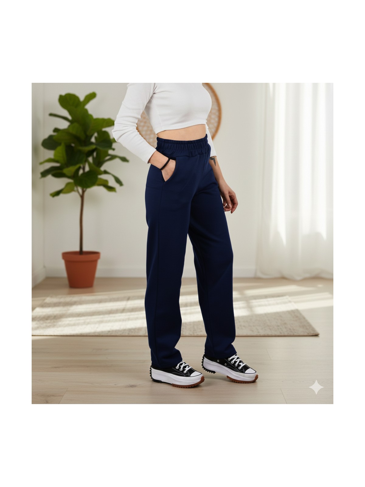 Bky Kadın Füme Yüksek Bel Basic Eşofman Altı - Görsel 4