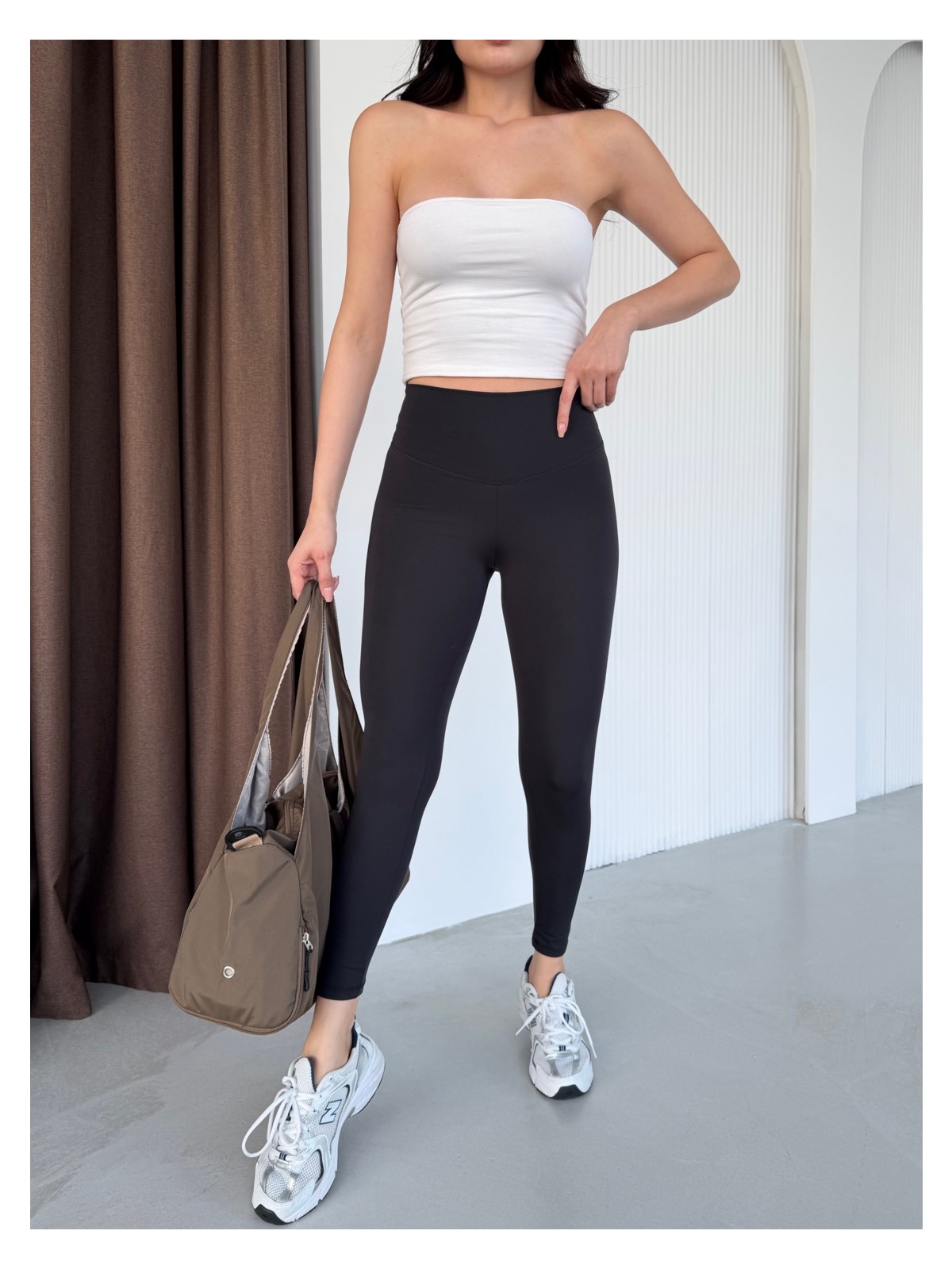 Sporza Sz 2012 Bej Tayt Yüksek Bel, Toparlayıcı ve Esnek - Görsel 3