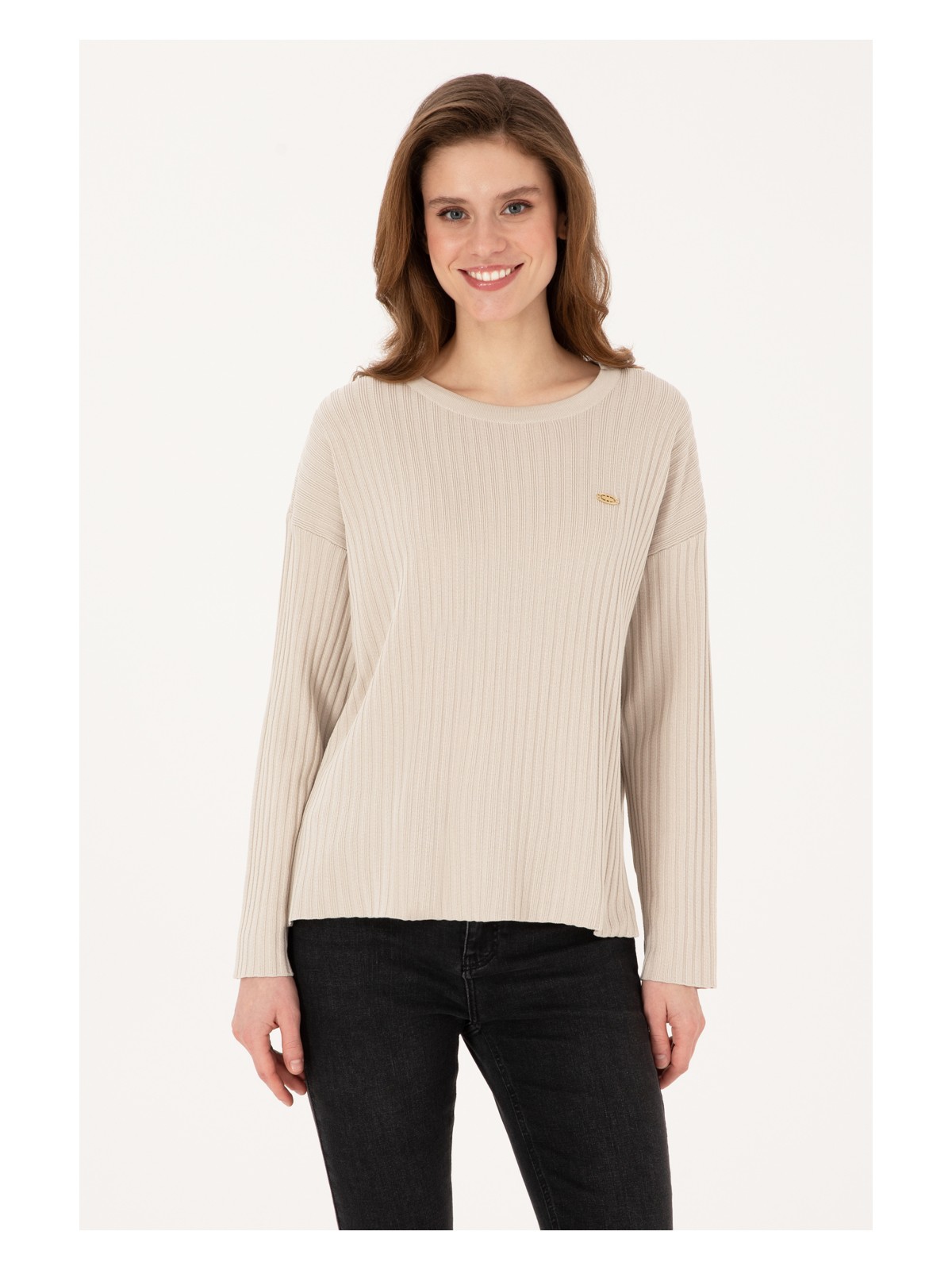 U.S. Polo Assn. U.s. Polo Assn. Kadın Koyu Pembe Kazak /triko 50314796-VR167 - Görsel 3