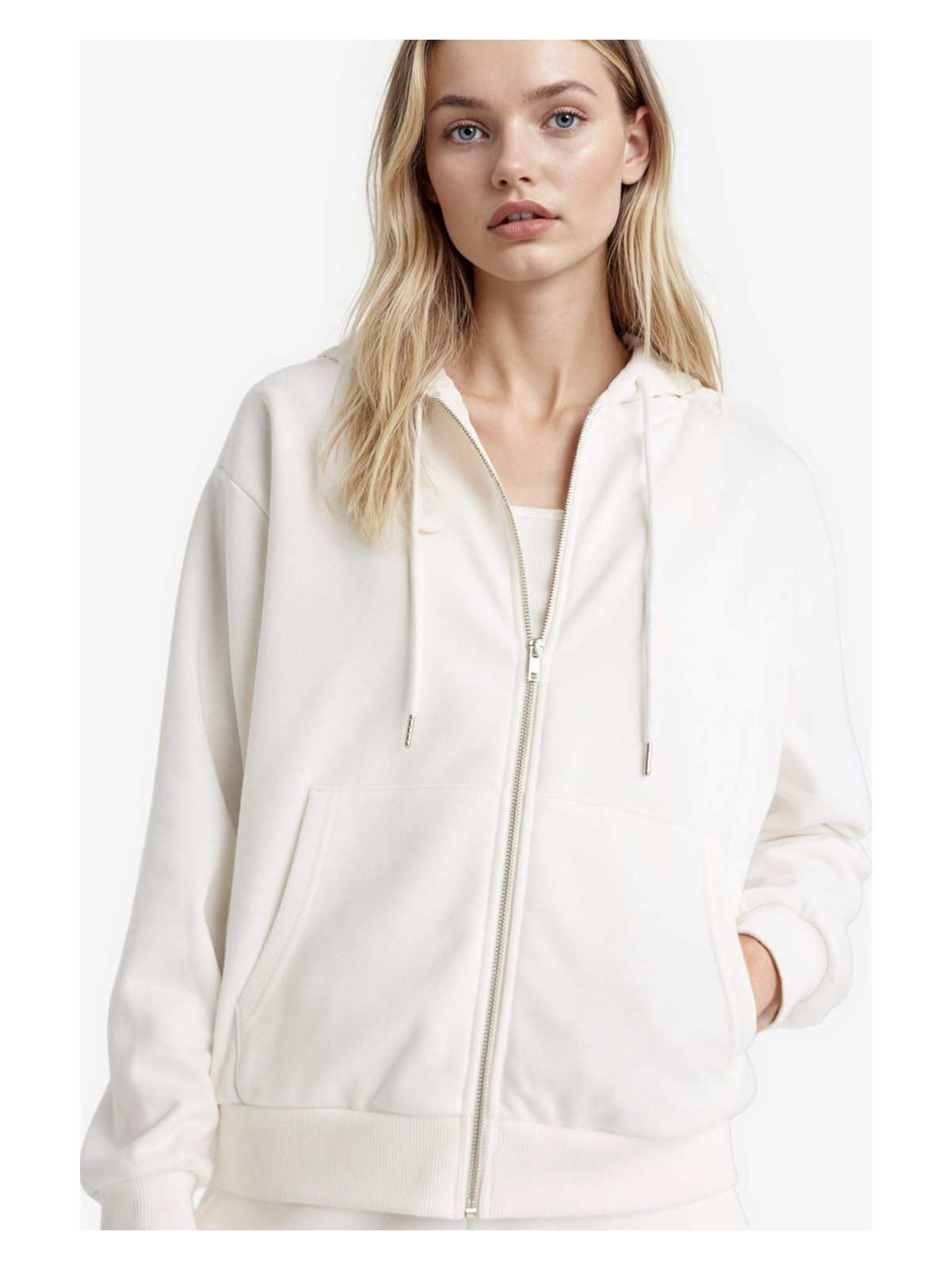 DeFacto Relax Fit Kapüşonlu Basic Düz Kalın Fermuarlı Sweatshirt C1809AX25AU