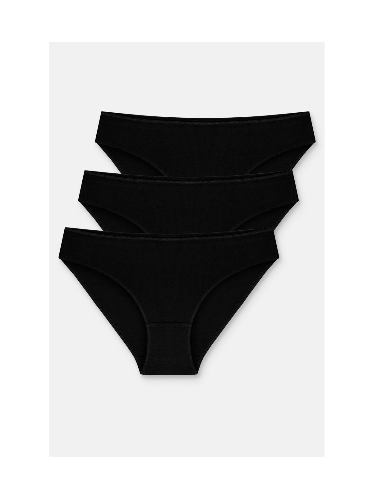 Suwen 3 Lü Paket Slip Külot - Siyah/Beyaz/Ten Rengi