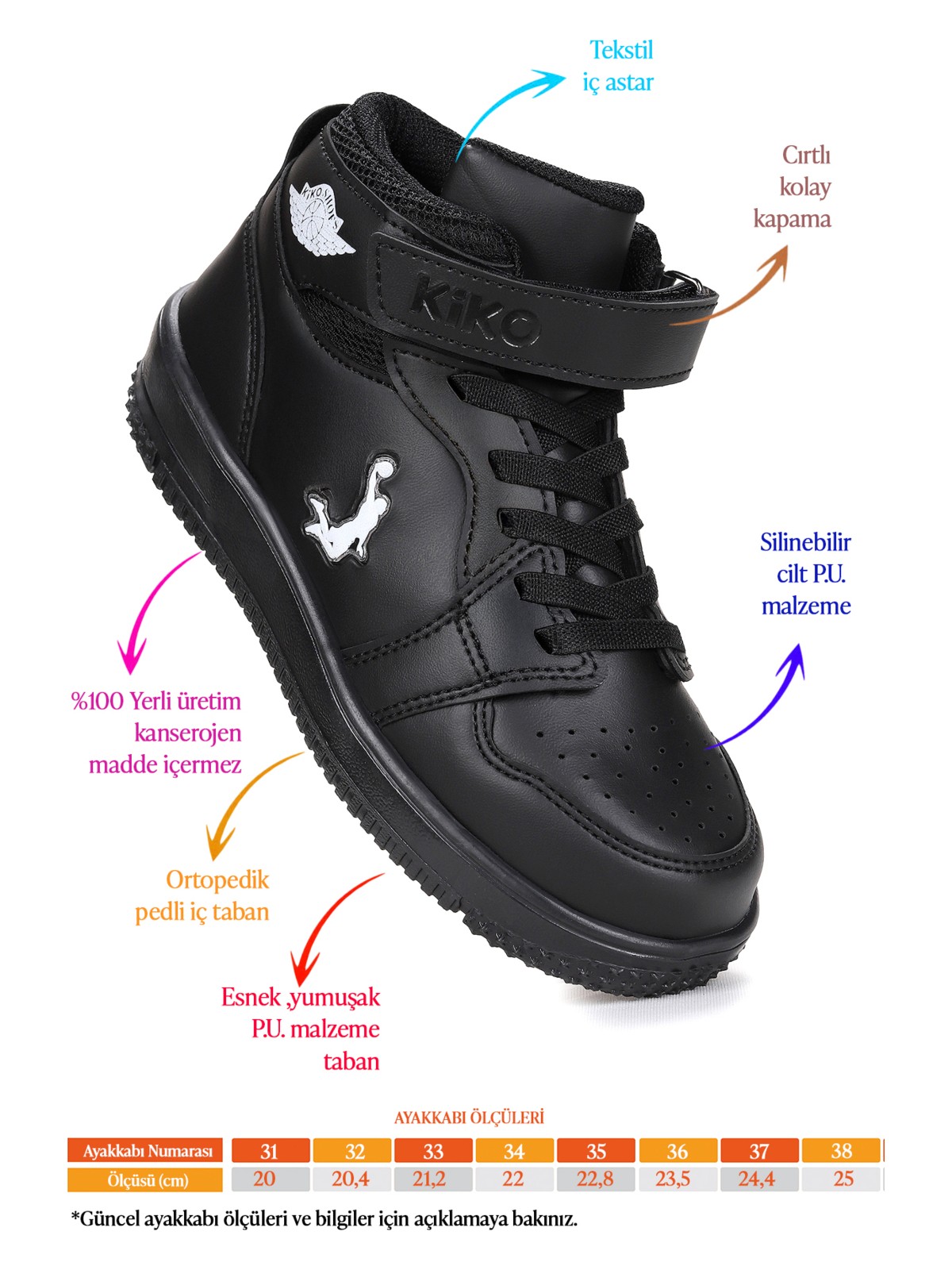 Kiko Kids Hayka Cırtlı Basketbol Kız Çocuk Spor Ayakkabı - Görsel 6