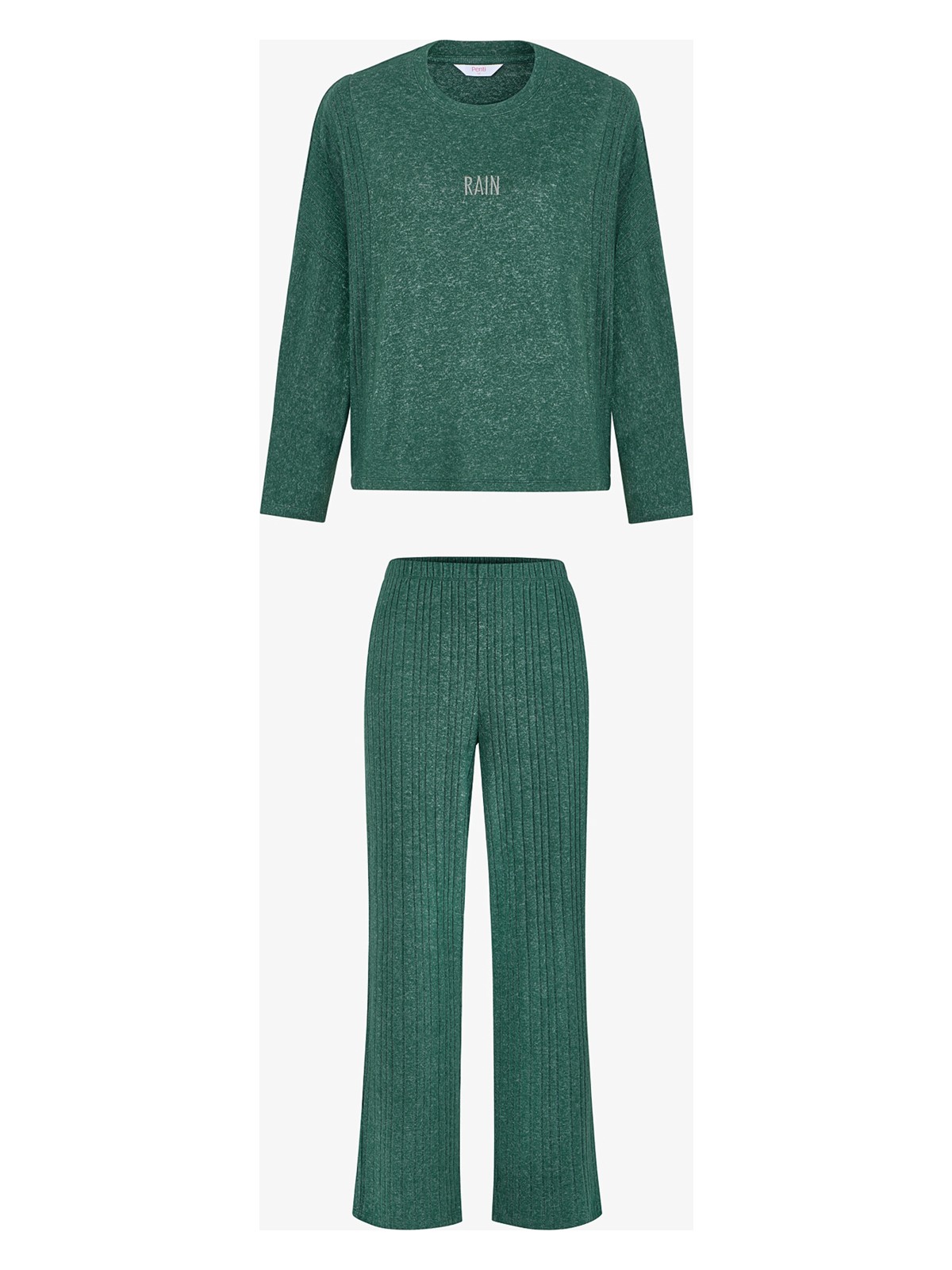 Penti Koyu Yeşil Rain Soft Termal Etkili Pantolon Pijama Takımı