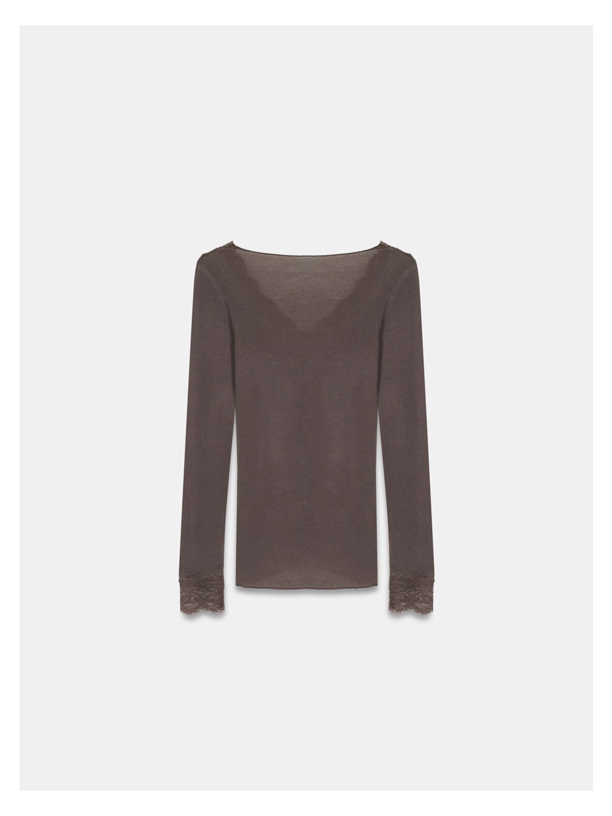 Dilvin 32311 Dantelli Kaşmir Bluz-Kahve - Görsel 9