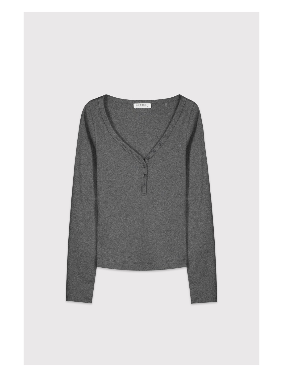 Babokah Düğmeli Patlı Uzun Kollu Üst - Görsel 3