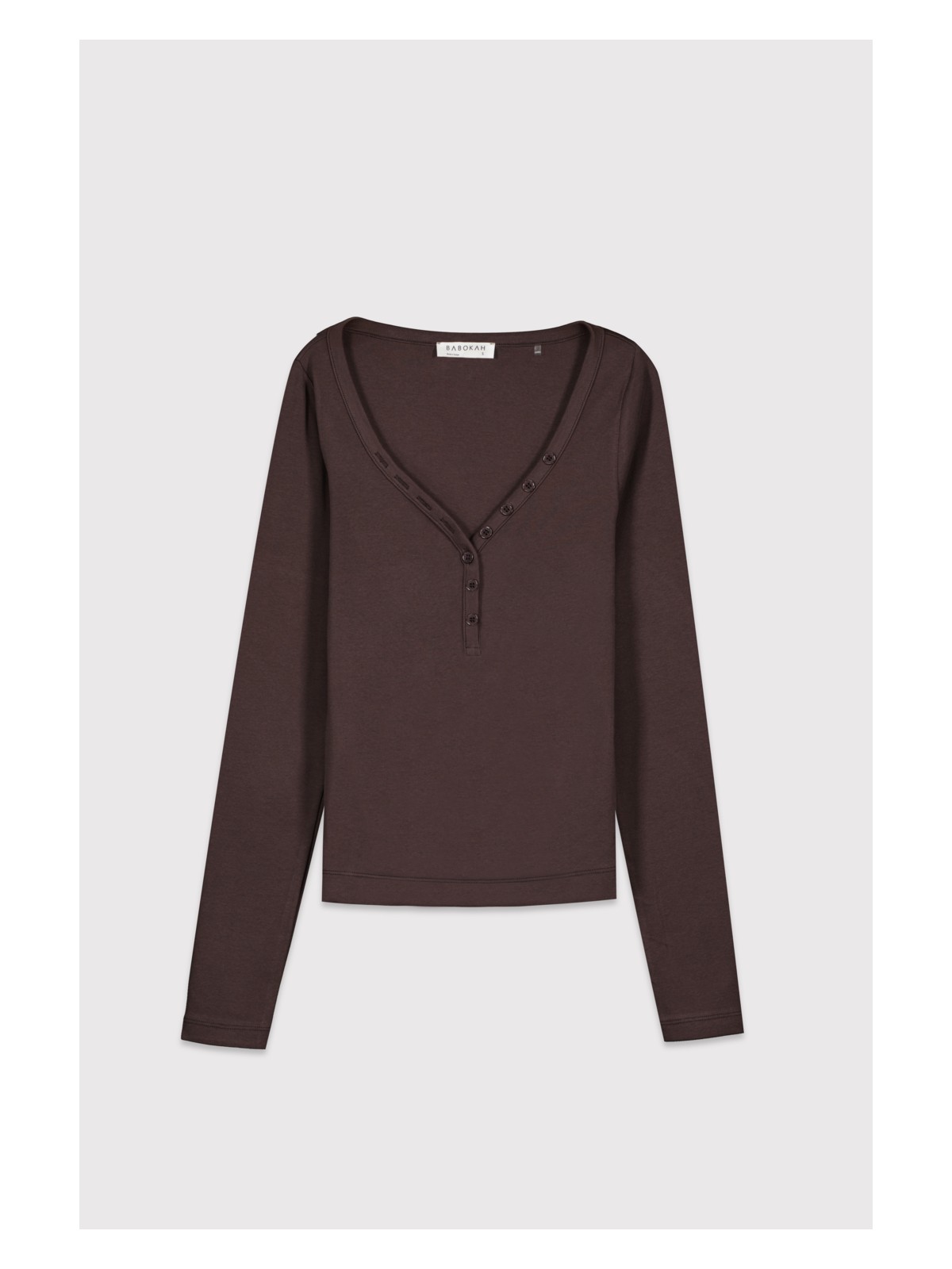 Babokah Düğmeli Patlı Uzun Kollu Üst