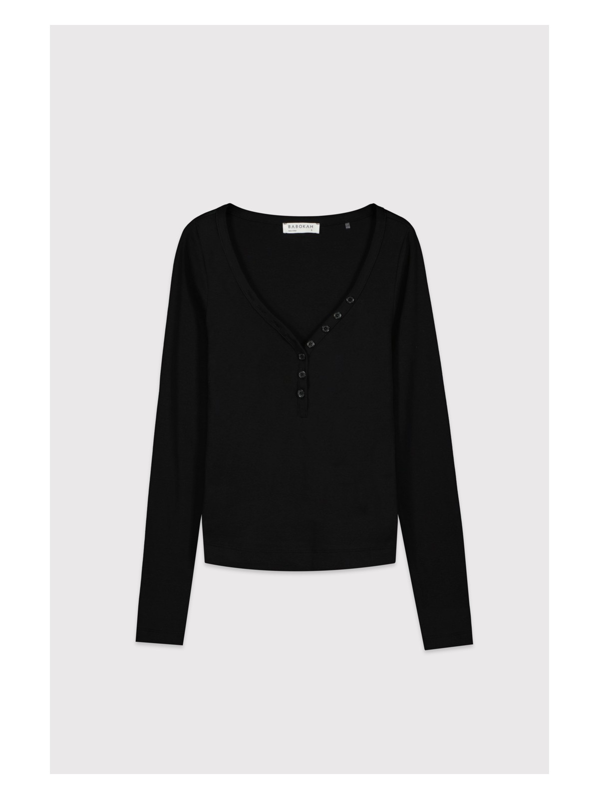 Babokah Düğmeli Patlı Uzun Kollu Üst - Görsel 4