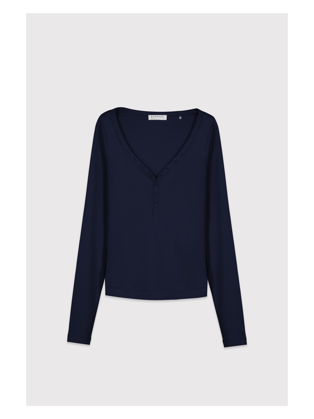 Babokah Düğmeli Patlı Uzun Kollu Üst - Görsel 6