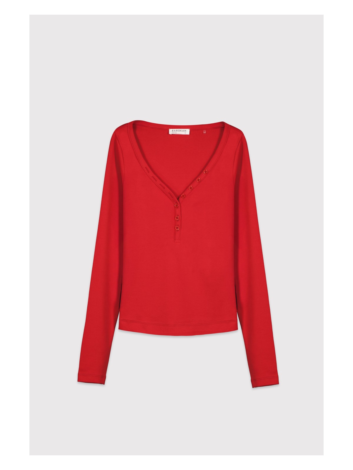 Babokah Düğmeli Patlı Uzun Kollu Üst - Görsel 7