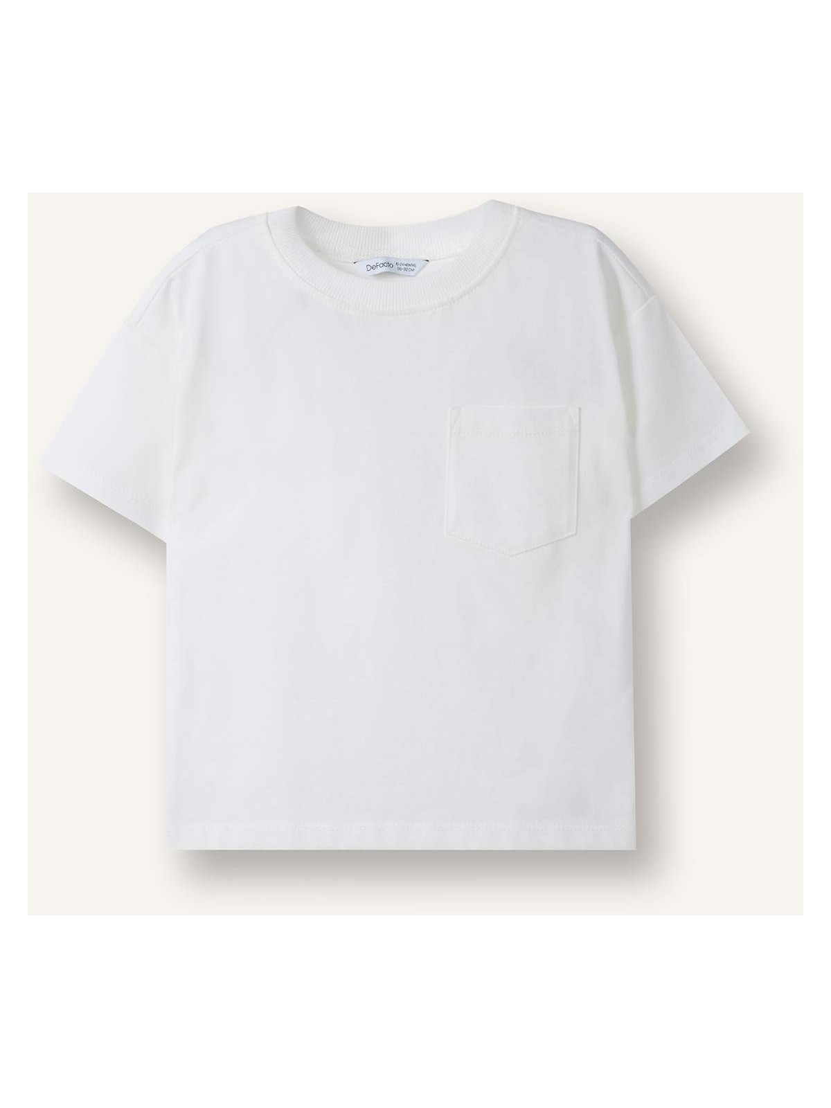 DeFacto Bisiklet Yaka Basic Düz Kısa Kollu Tişört Erkek Bebek B7005A526SM