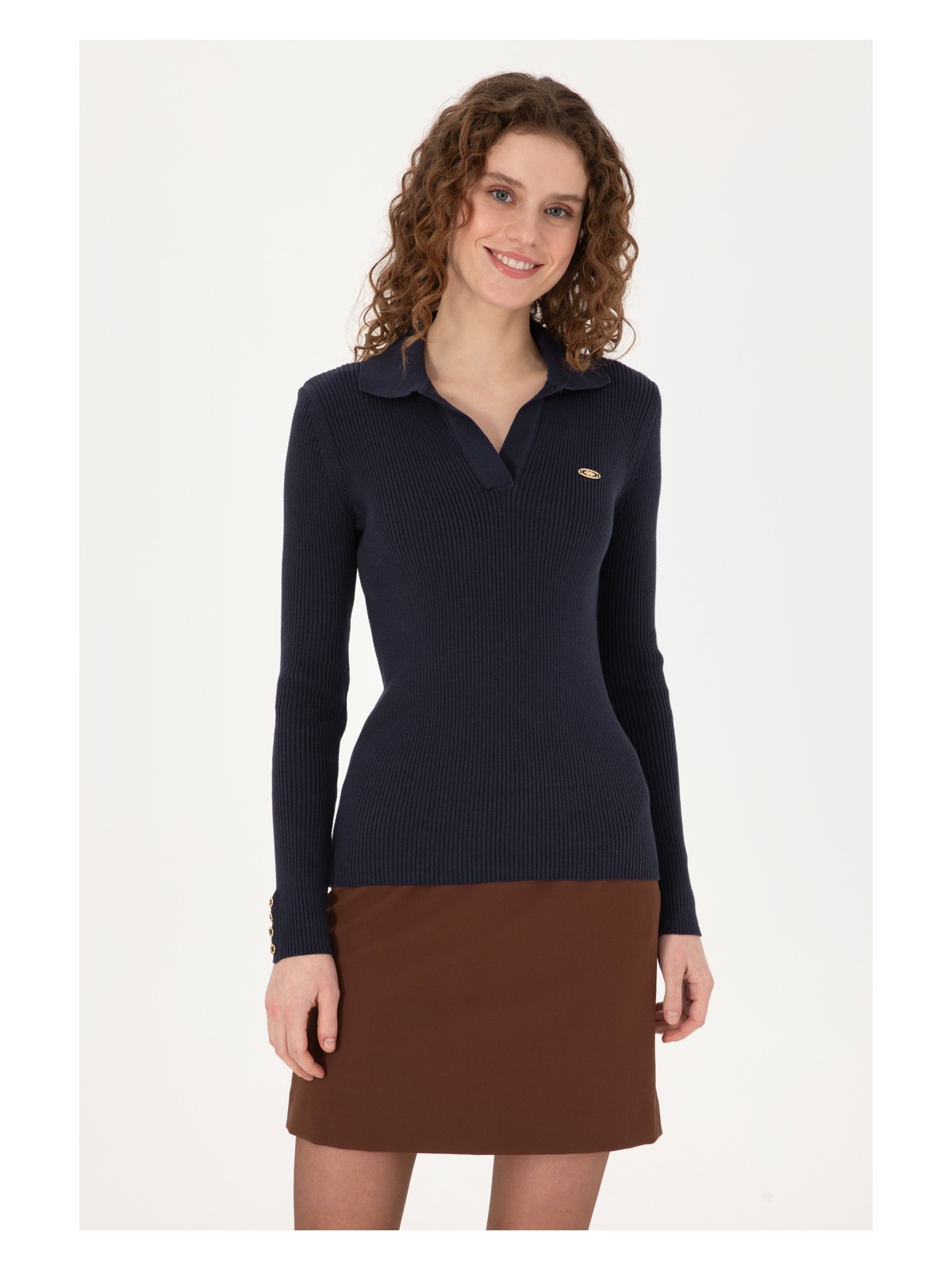 U.S. Polo Assn. U.s. Polo Assn. Kadın Açık Haki Kazak /triko 50317524-VR183 - Görsel 4