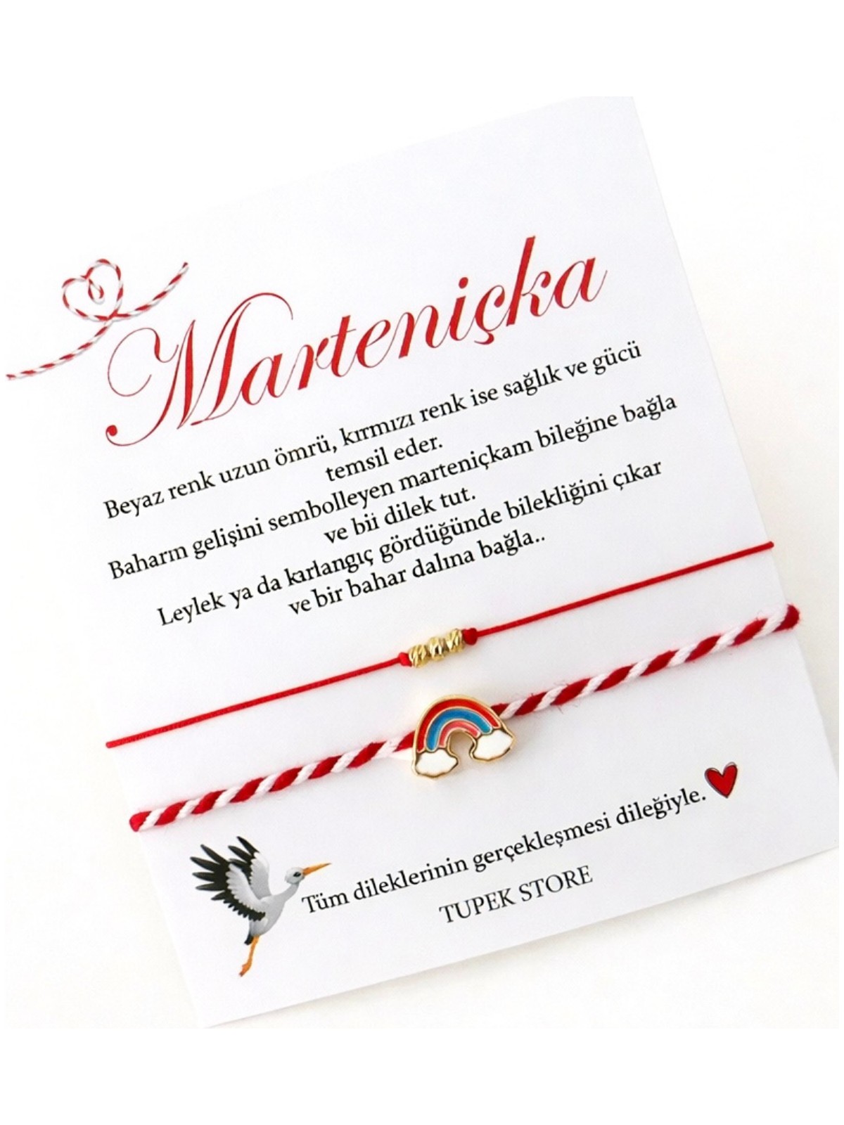 Tupek Store Marteniçka Nazar Boncuk ve Yonca Şans Bileklik Seti - Görsel 3