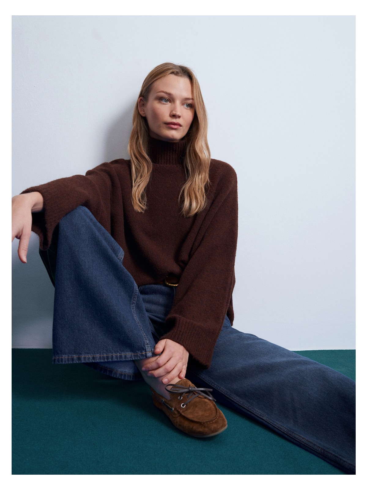 Dilvin 10817 Yün Karışımlı Yarasa Kol Kazak-Pembe - Görsel 6