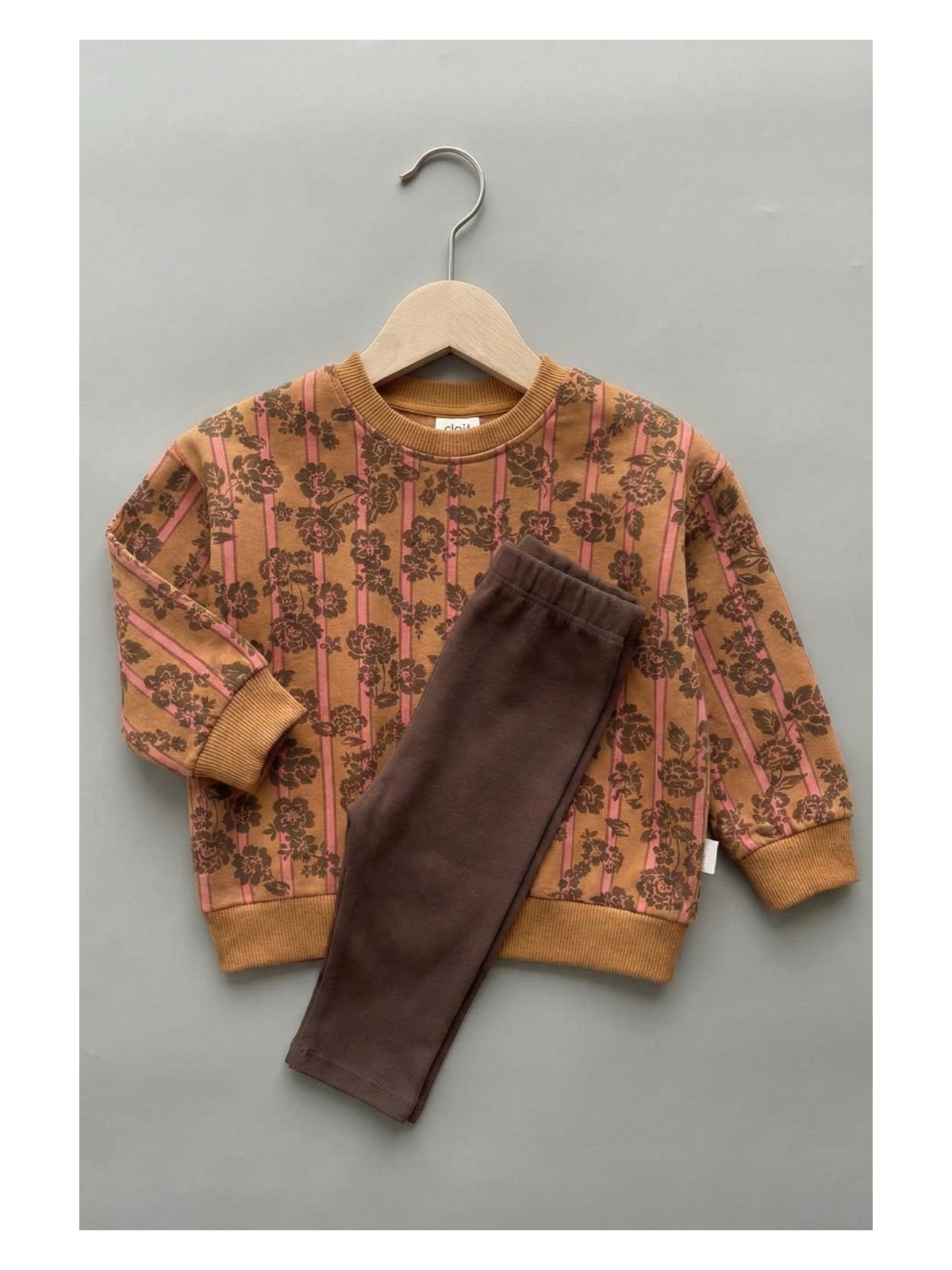 Cigit Taytlı Sweatshirt Takım 2-10 Yaş Camel