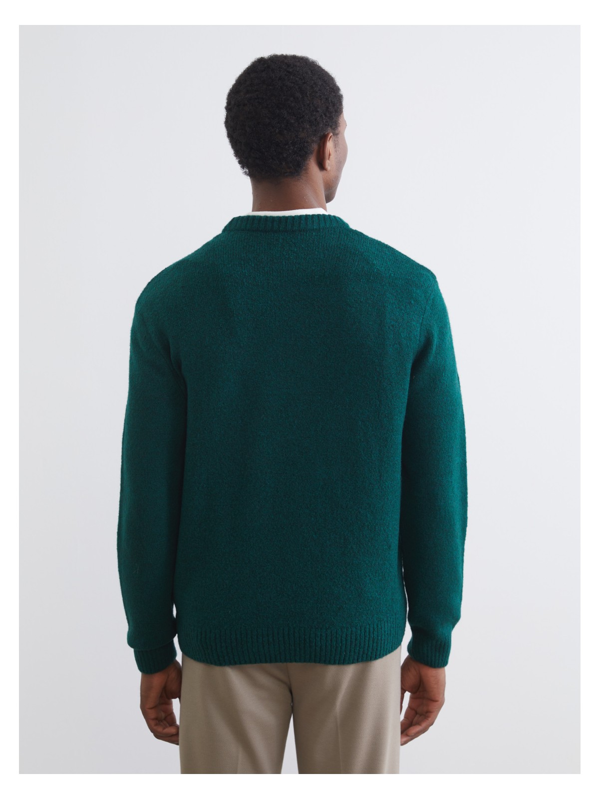 Lcw Vision Bisiklet Yaka Ayı Teddy Baskılı Erkek Triko Kazak - Görsel 4