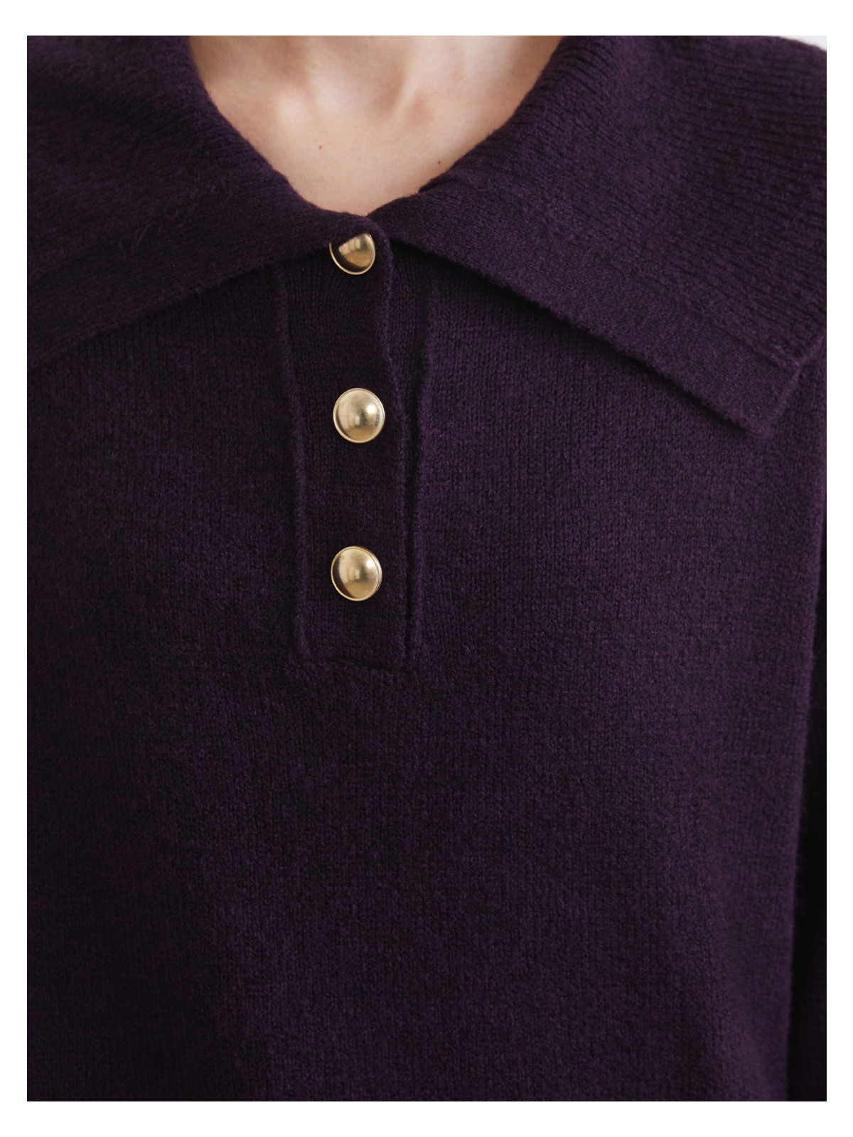 Lcw Modest Polo Yaka Kadın Triko Kazak - Görsel 5