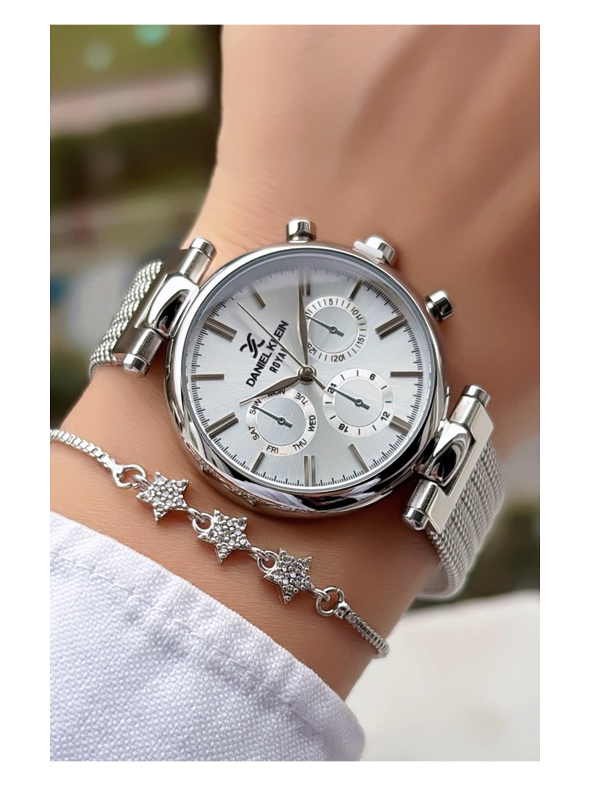 Daniel Klein Orijinal Çelik Kordon Kadın Kol Saati 3 Atm Su Geçirmezlik Gold Renk Bileklik Hediyeli DK951C1 - Görsel 4