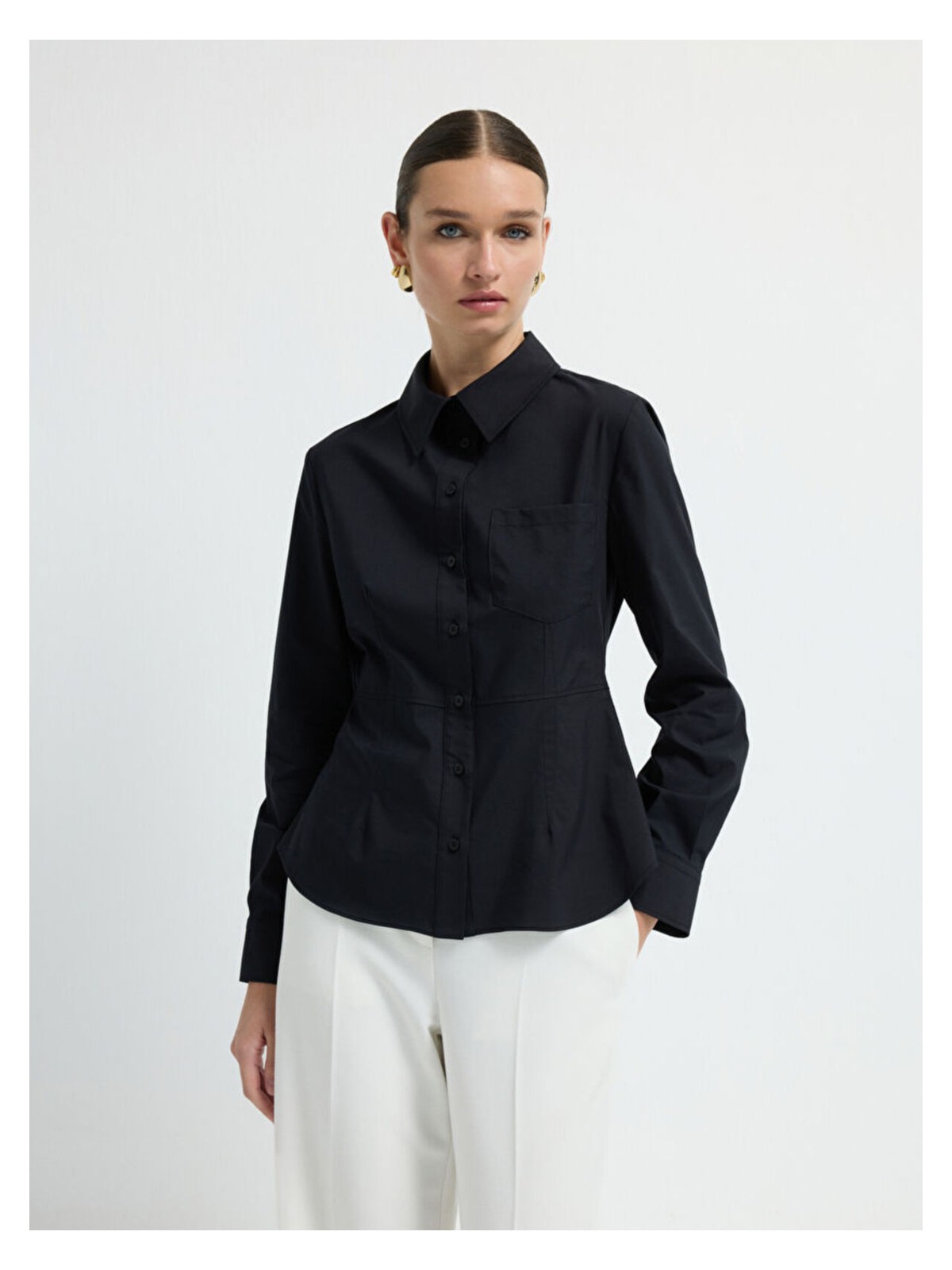 adL Adl Dikiş Detaylı Gömlek Siyah 13045807000