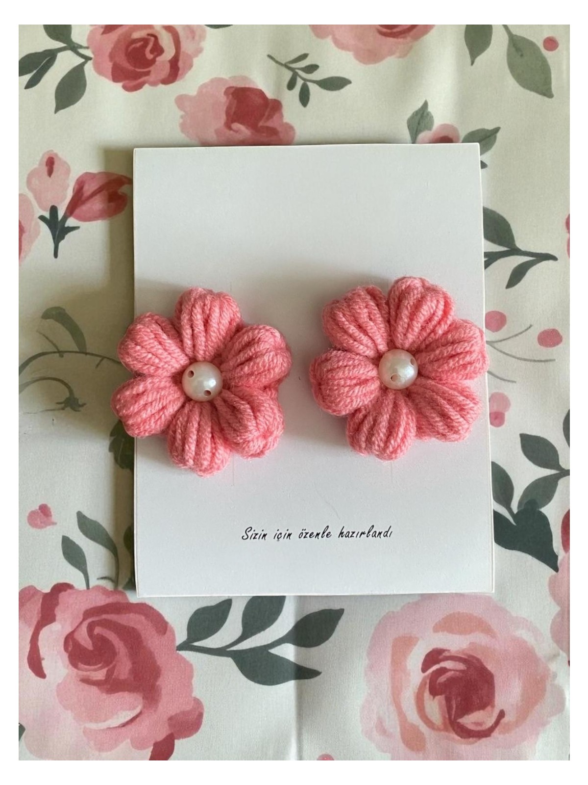 EGOMİ Papatya Örgü Saçsız Bebek Tokası - Görsel 6