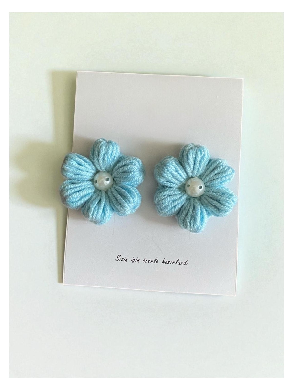 EGOMİ Papatya Örgü Saçsız Bebek Tokası - Görsel 8