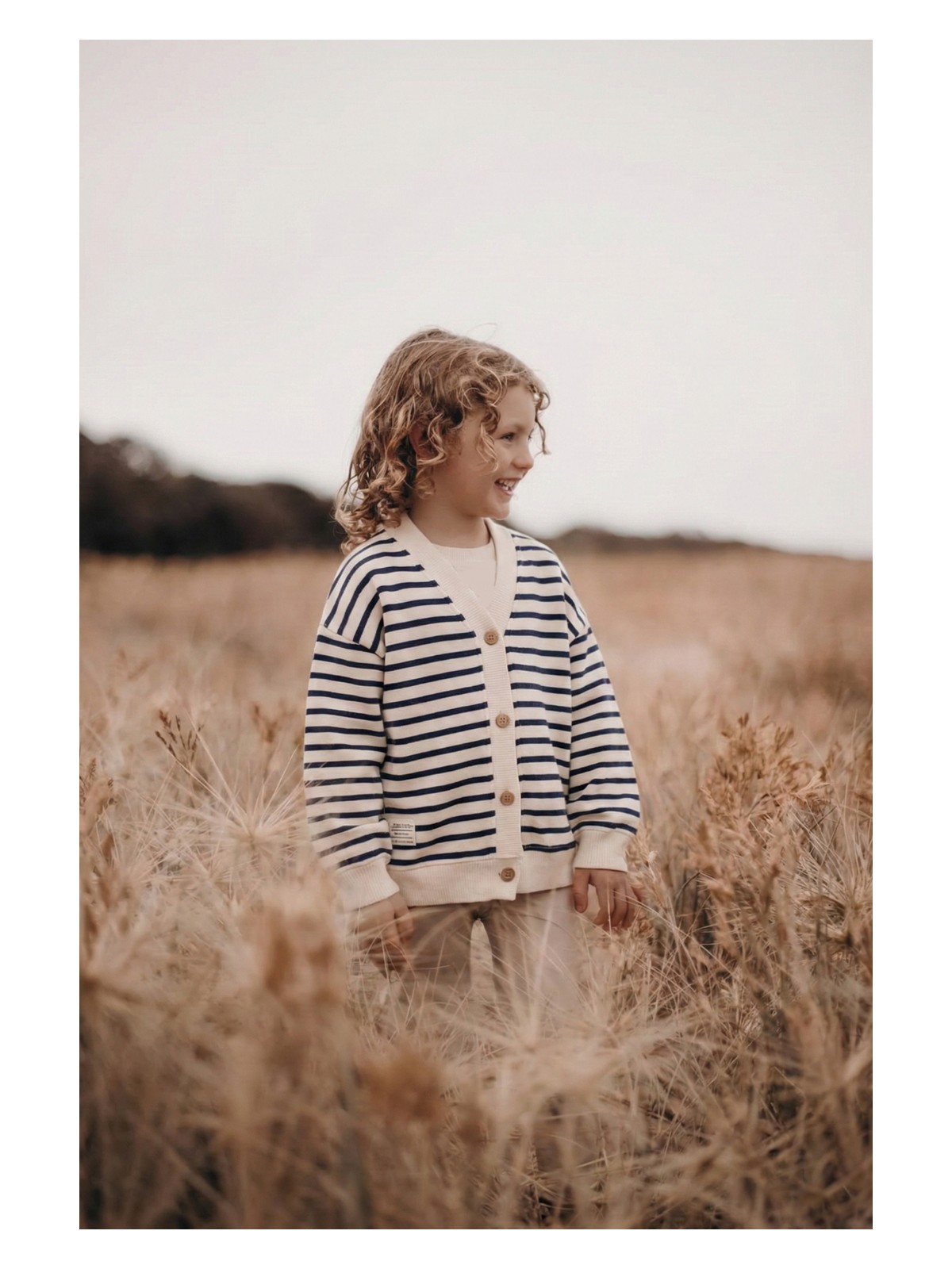 Cigit Çizgili Hırka 2-10 Yaş Lacivert