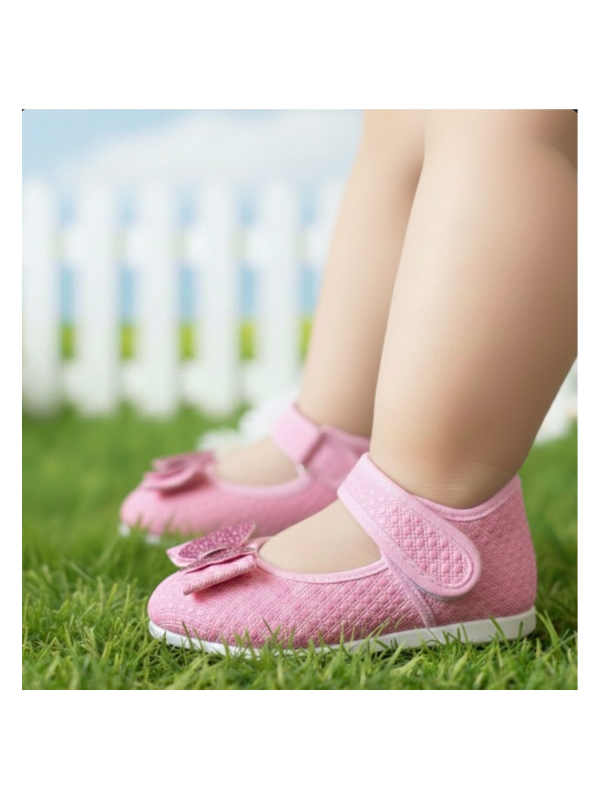 Kantex Çocuk Babet Cırtcırtlı Fiyonklu Kaydrımaz Hafif Taban Anaokulu Kreş Günlük Babet - Görsel 5